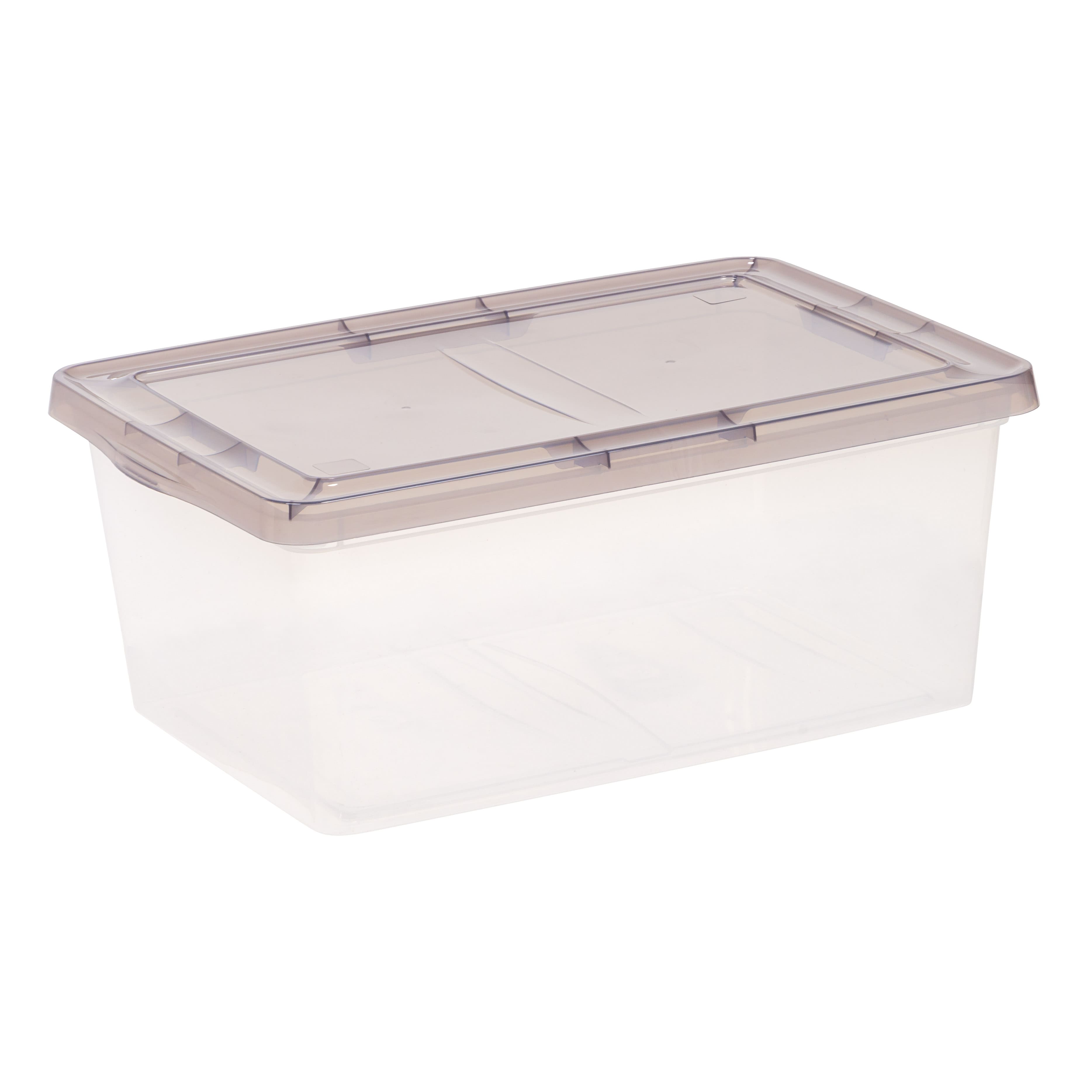 IRIS® 17qt. Clear Snap Top Storage Box with Gray Lid