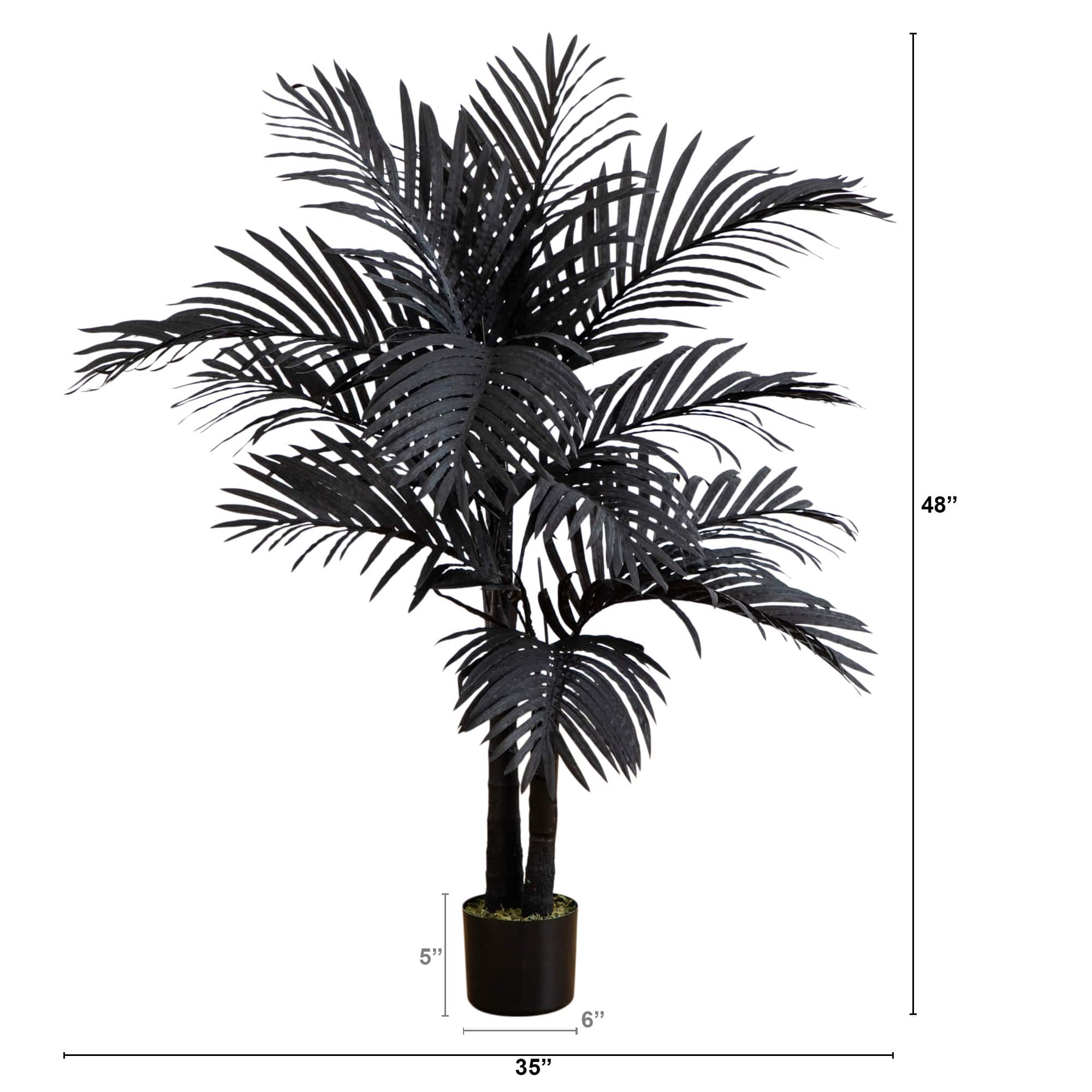 4ft. Artificial Halloween Black Golden Cane Tree