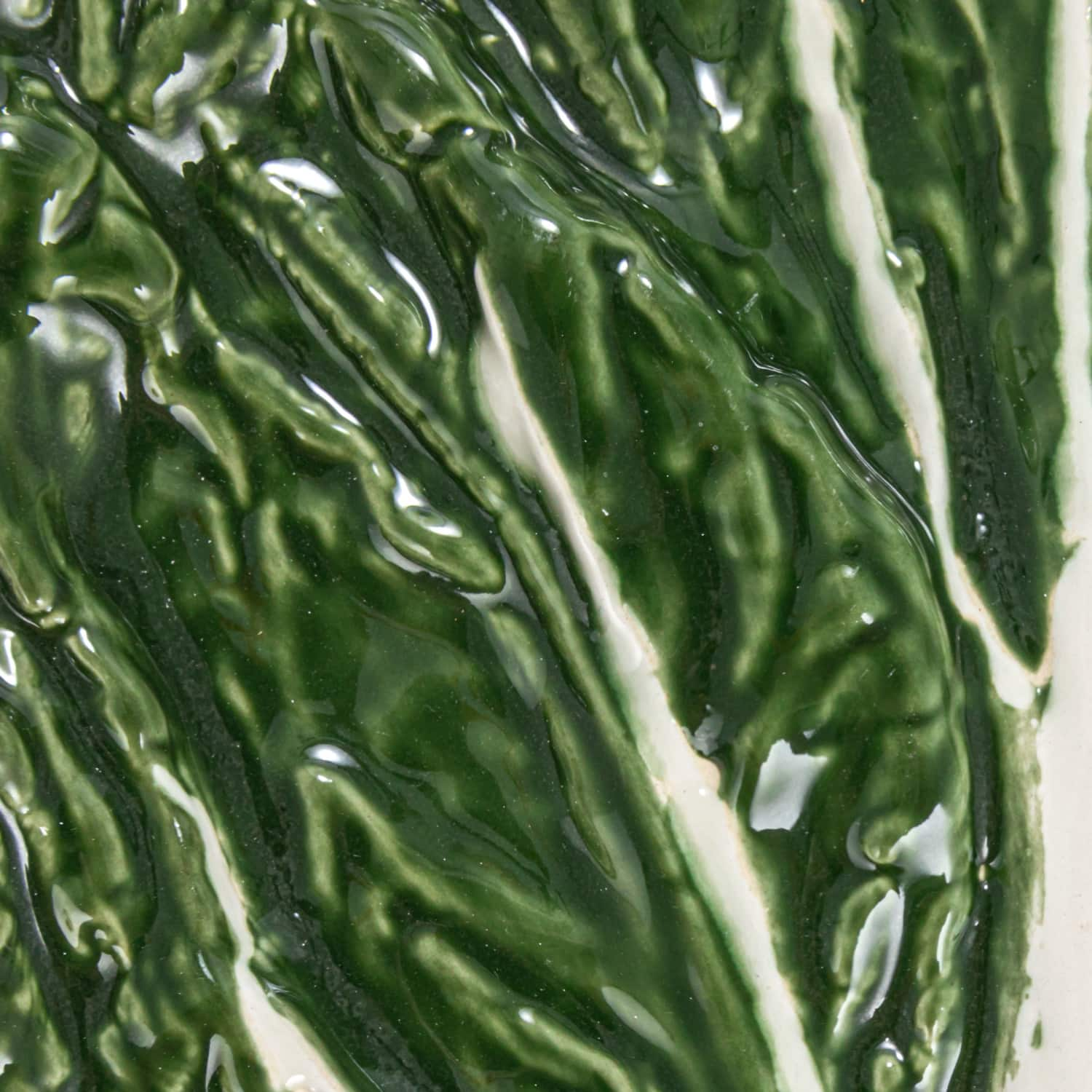 13.5&#x22; Green Cabbage Ceramic Serving Plates, 6ct.