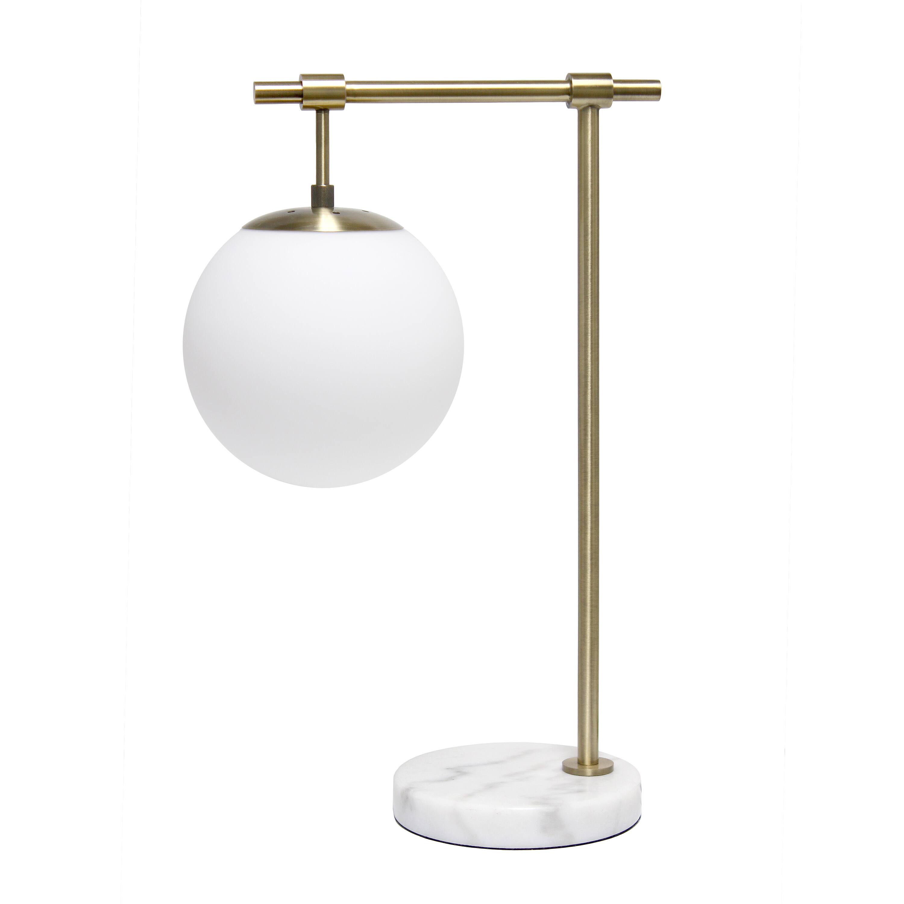 Lalia Home Studio Loft 21&#x22; White Globe Shade Table Lamp