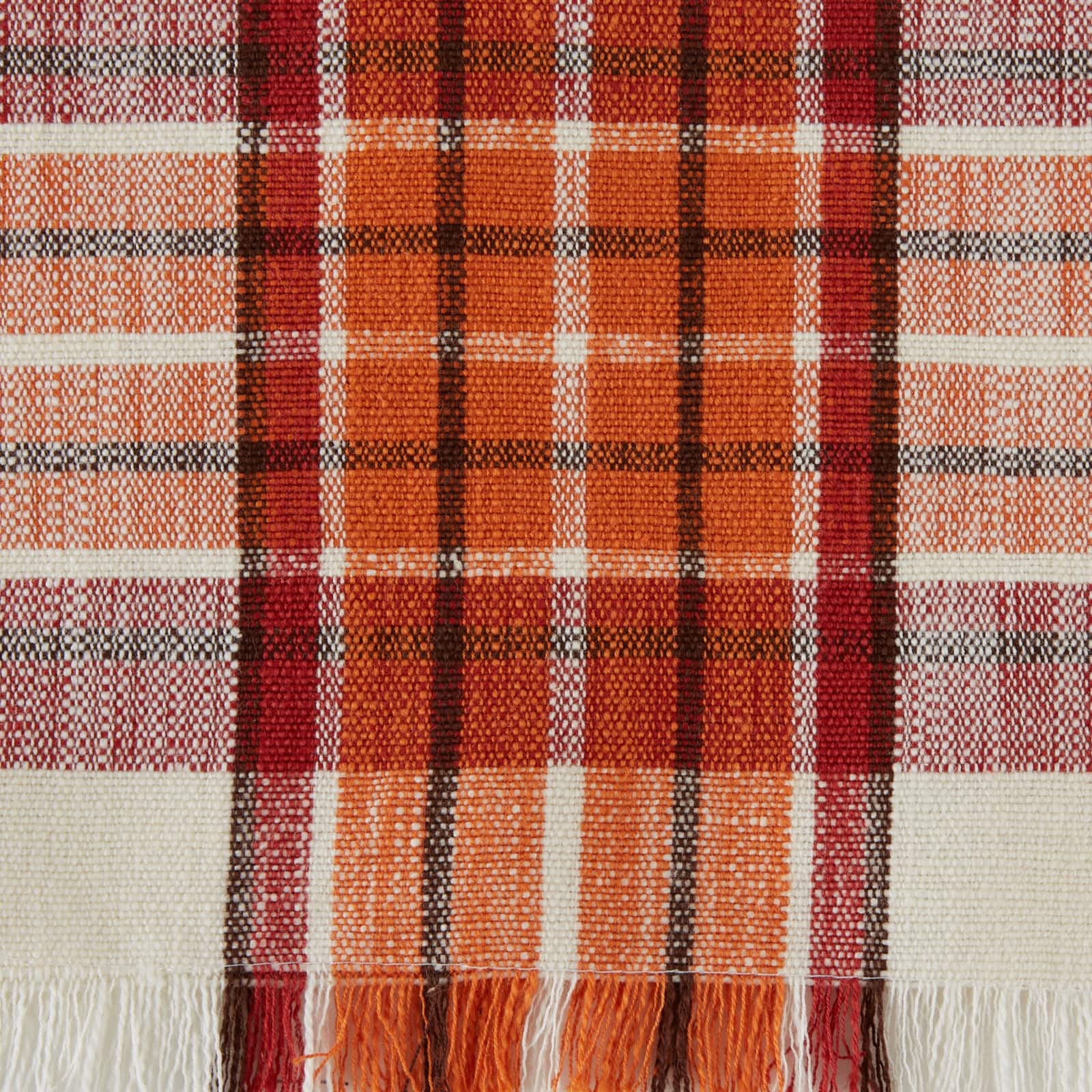 DII® 72" Pumpkin Spice Plaid Table Runner
