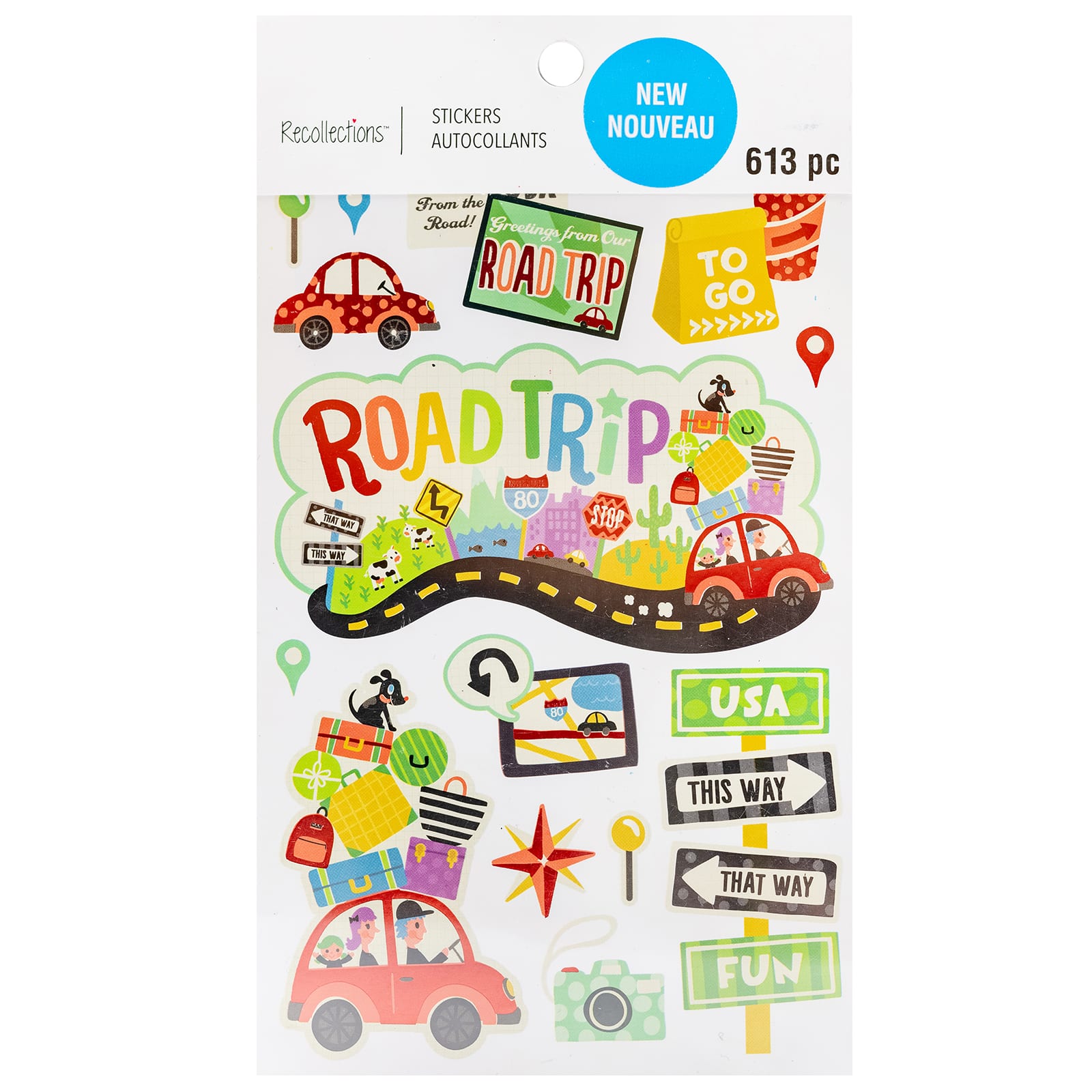 12 Pack: Road Trip Stickers by Recollections™