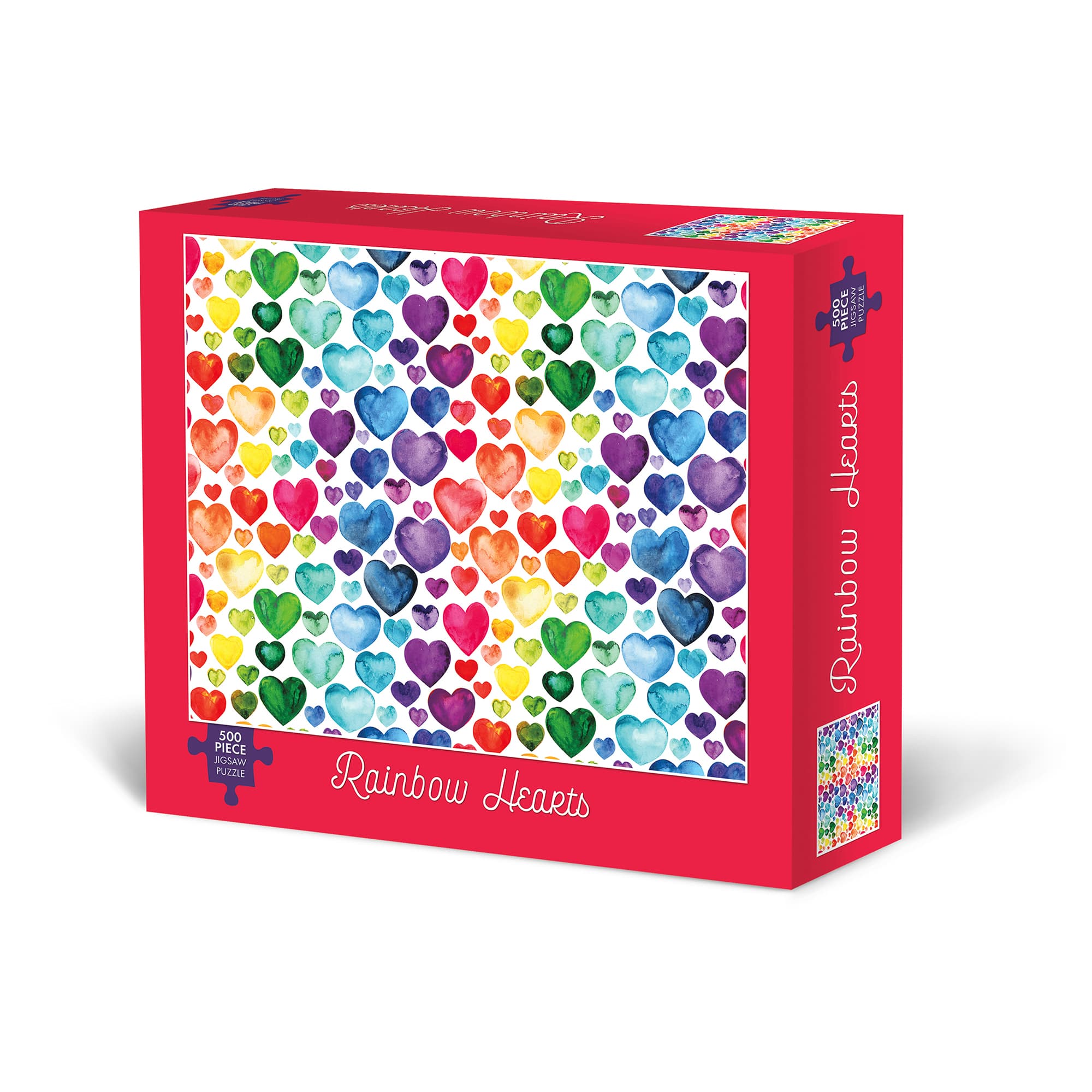 Rainbow Hearts 500 Piece Jigsaw Puzzle