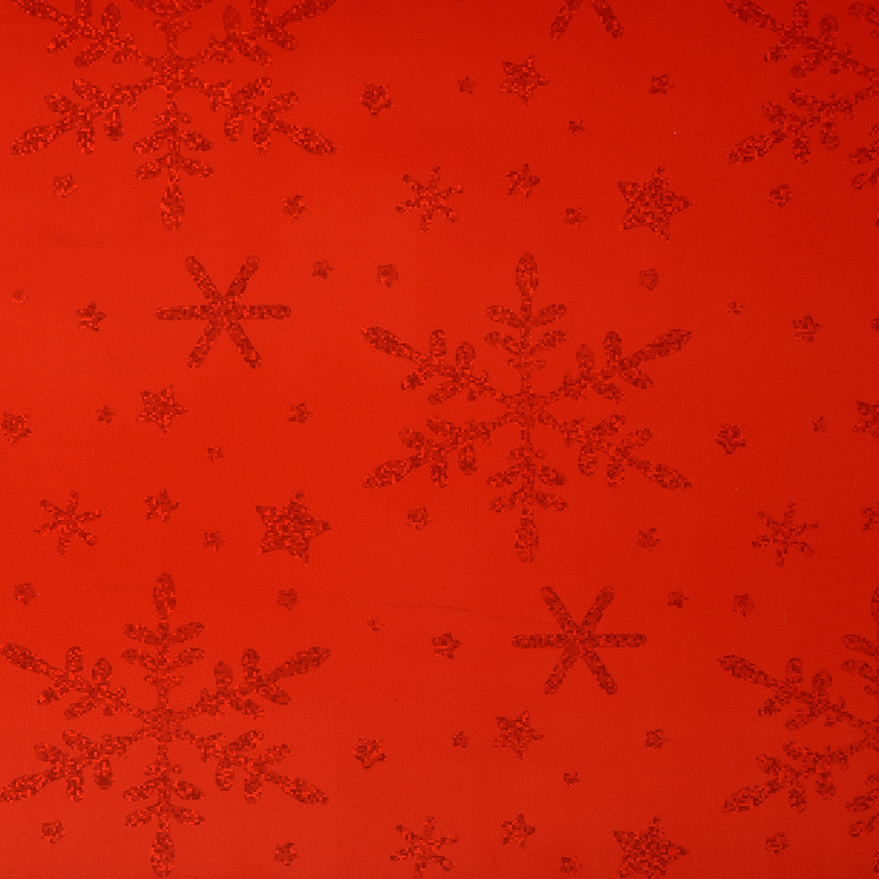 Red Foil Snowflakes Premium Gift Wrap by Celebrate It™