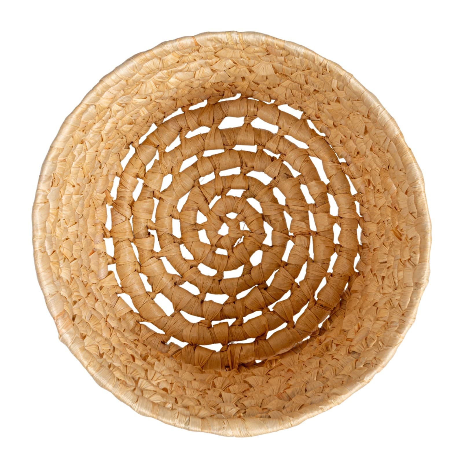 Household Essentials 9.75" Natural Handwoven Corn Leaf Waste Basket