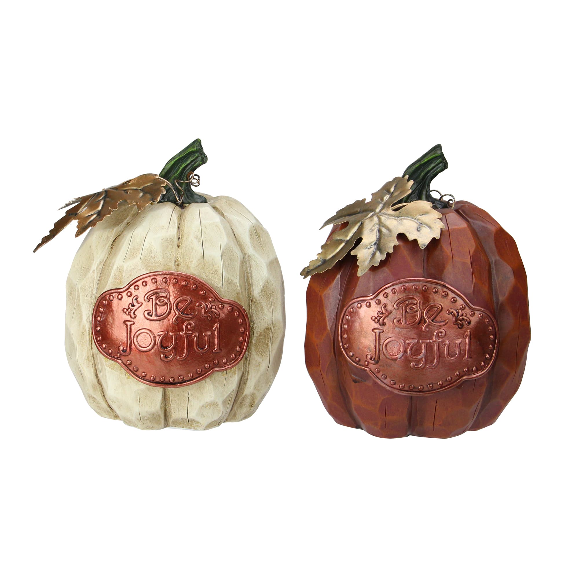 8" Be Joyful Pumpkin Tabletop Décor Set