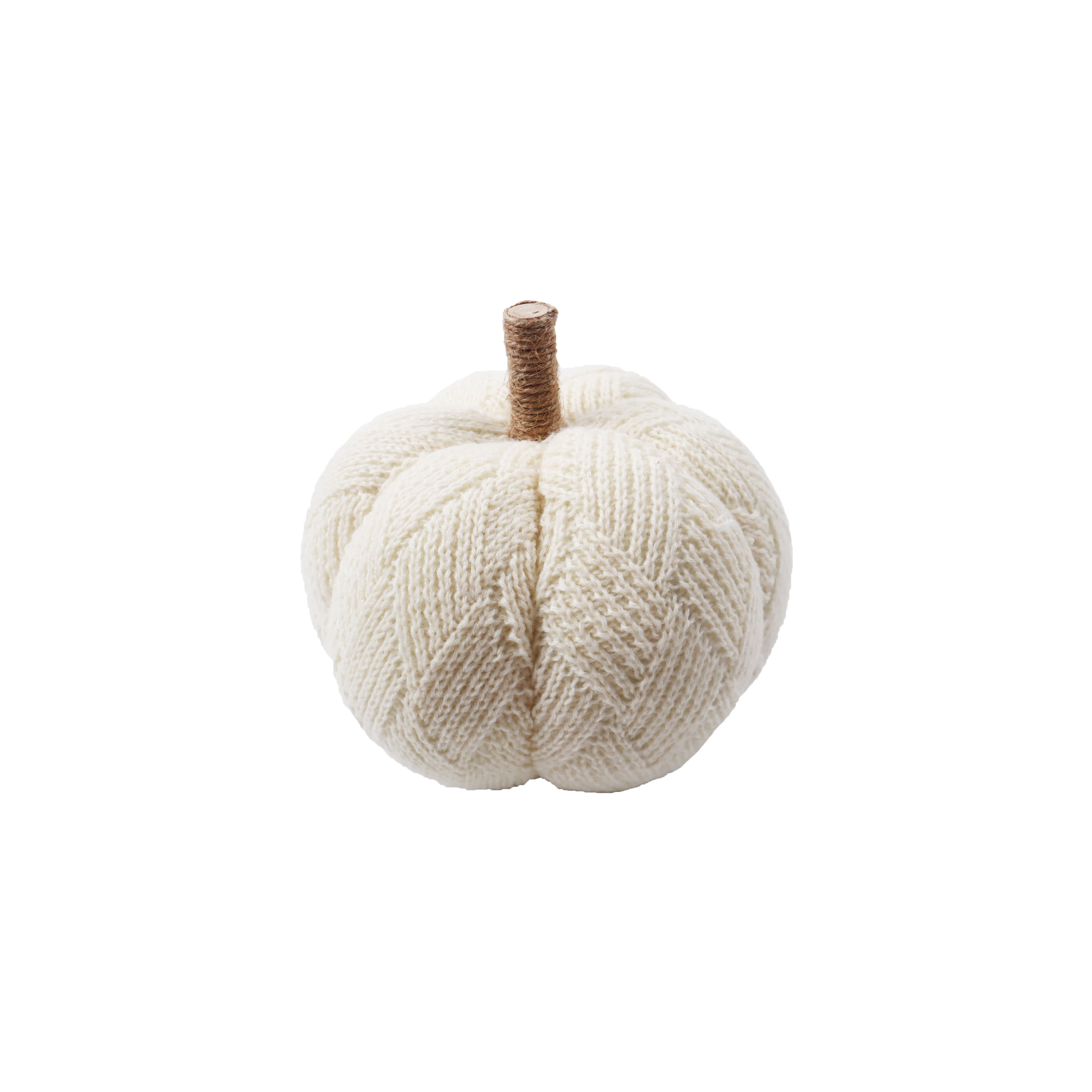 7.5&#x22; Soft Diamond Knit Pumpkin Tabletop D&#xE9;cor by Ashland&#xAE;