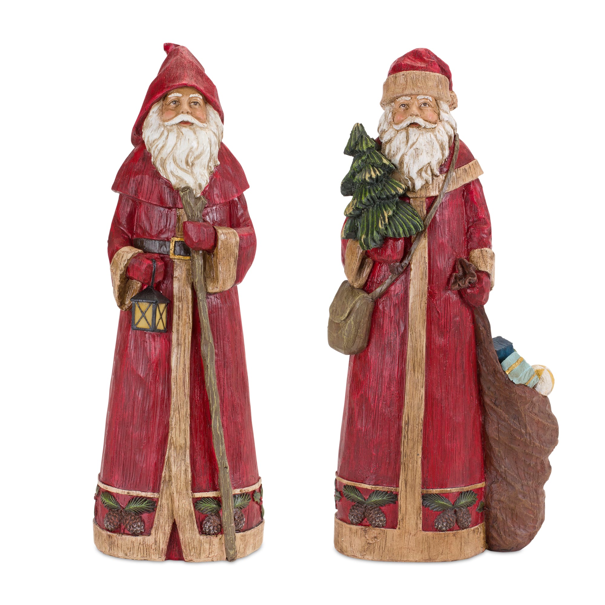 13&#x22;Santa Figurine Set