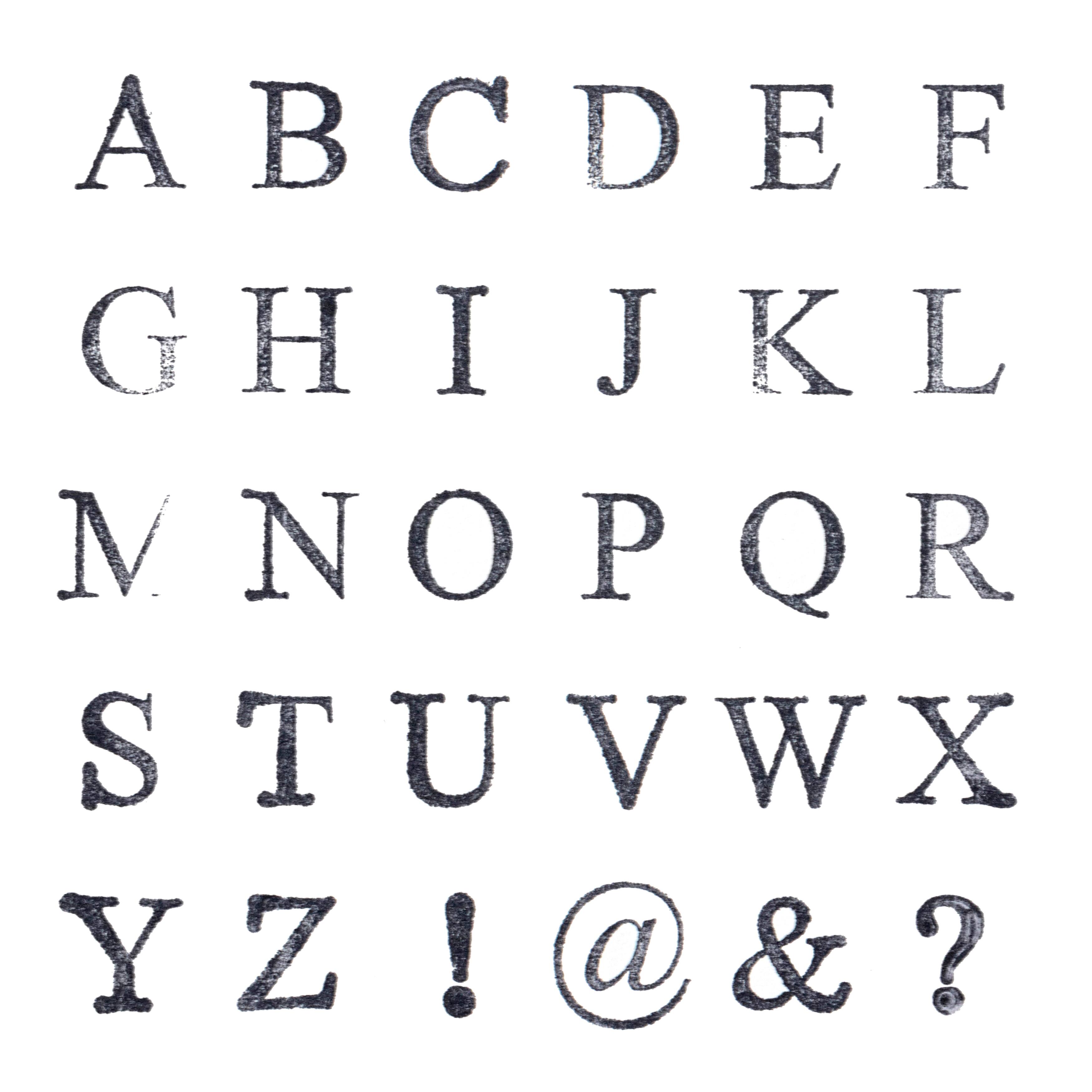 6 Pack: Medium Uppercase Alphabet Wood Stamps by Recollections™