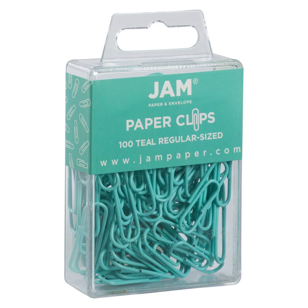 JAM Paper 1" Colorful Standard Paper Clips, 2 Packs of 100