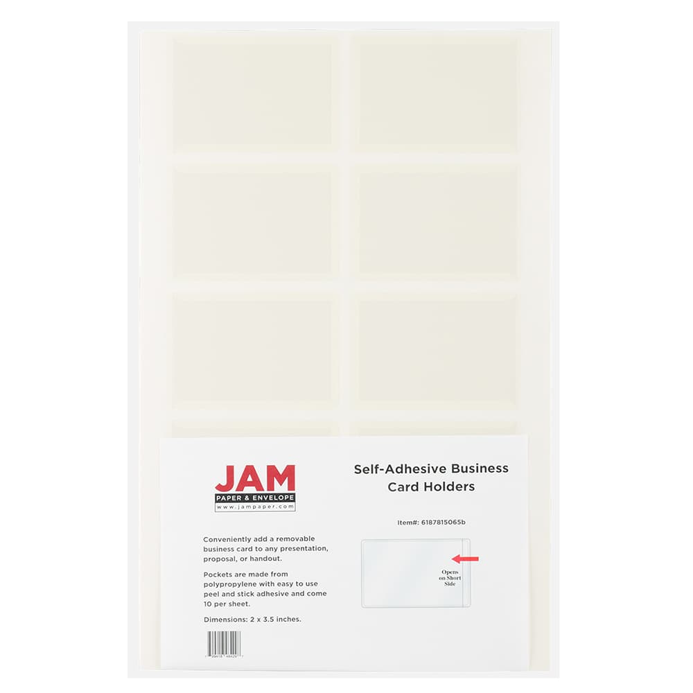 JAM Paper 2" x 3.5" Clear SelfAdhesive Business Card Holders Michaels