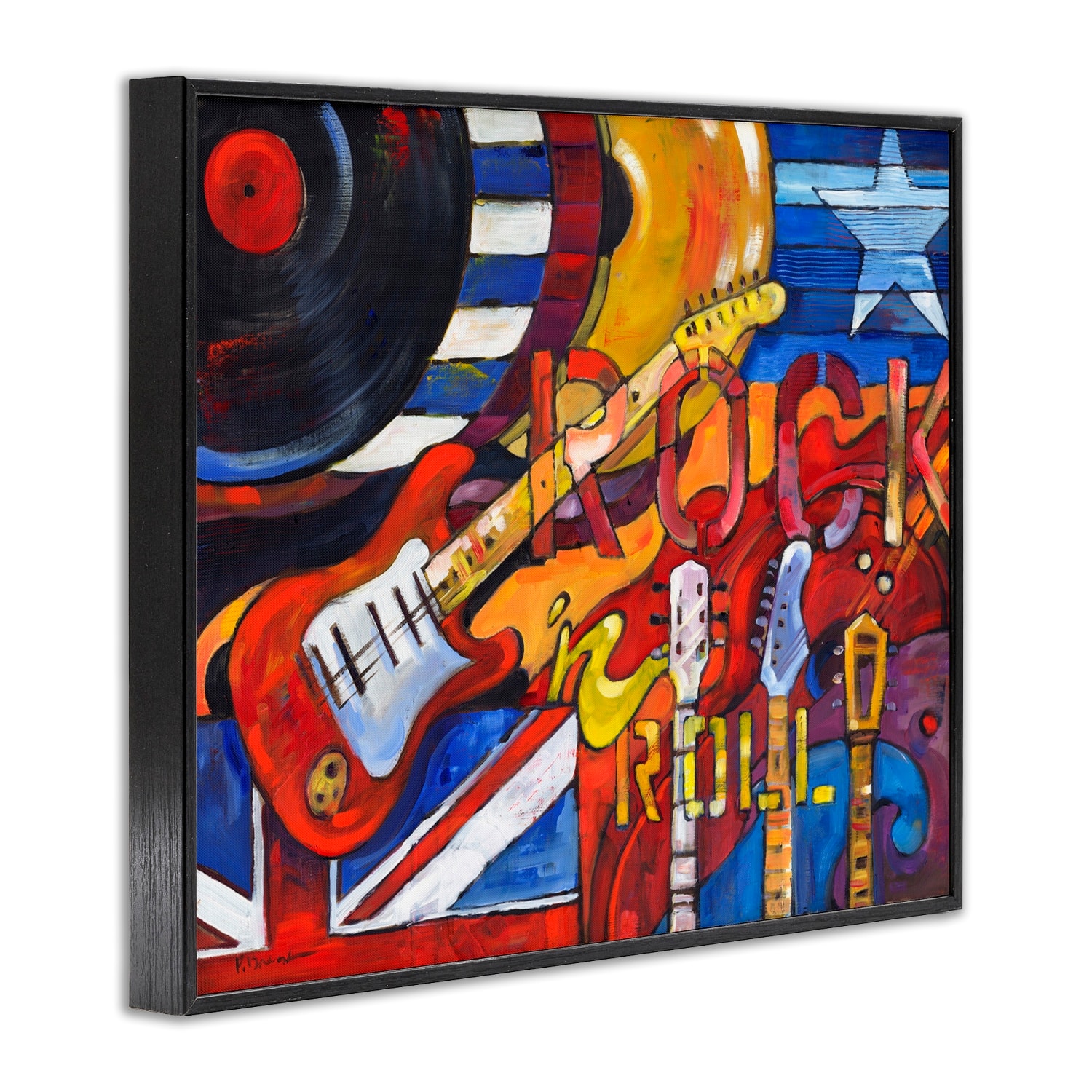 Stupell Industries Rock 'n Roll Music Tribute Framed Giclee Art