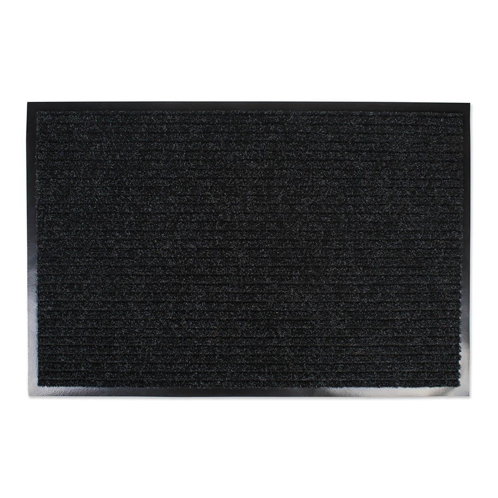 DII® J&M Charcoal Ribbed Walk Off Utility Mat, 30" x 48"