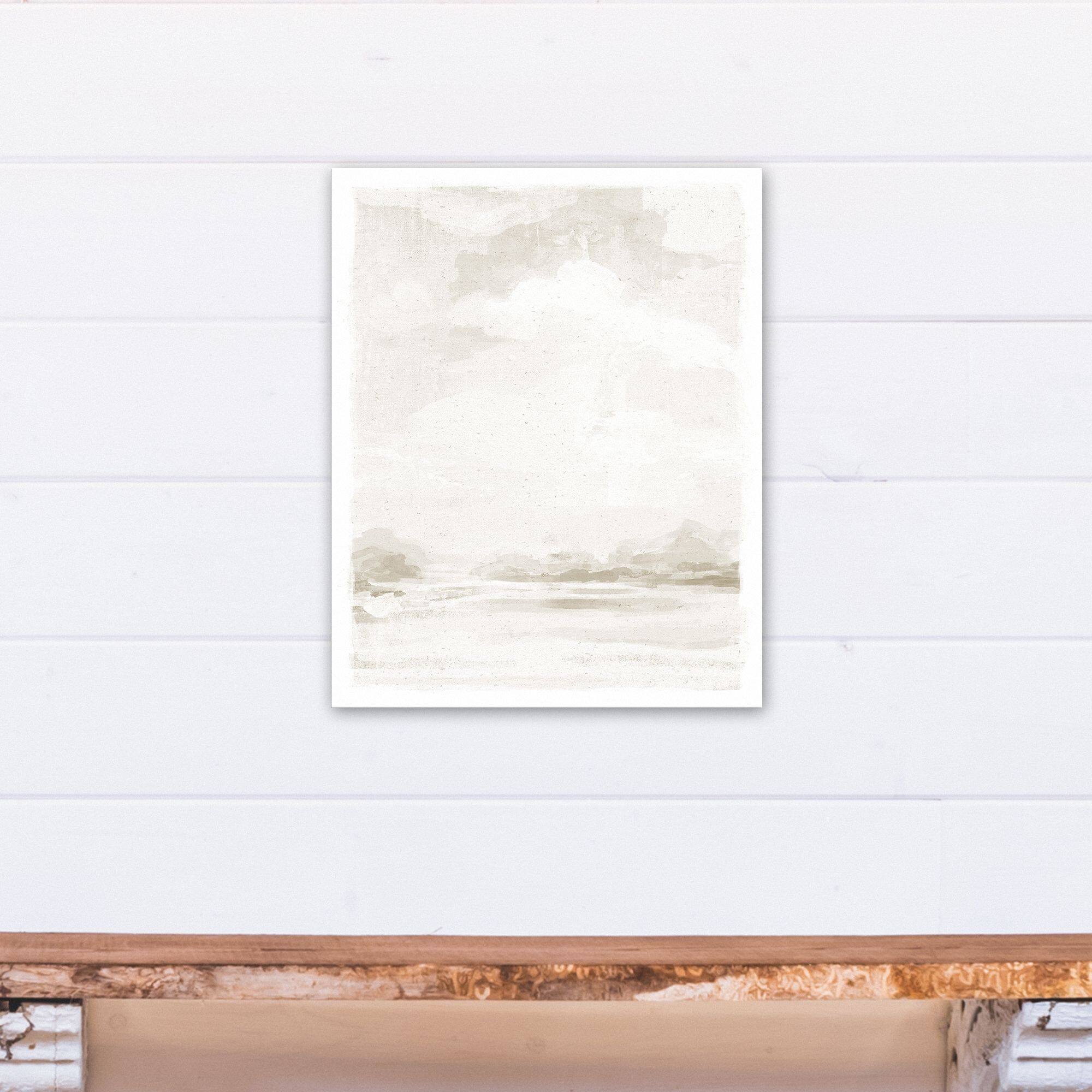 Abstract White Landscape 16" x 20" Canvas Wall Art