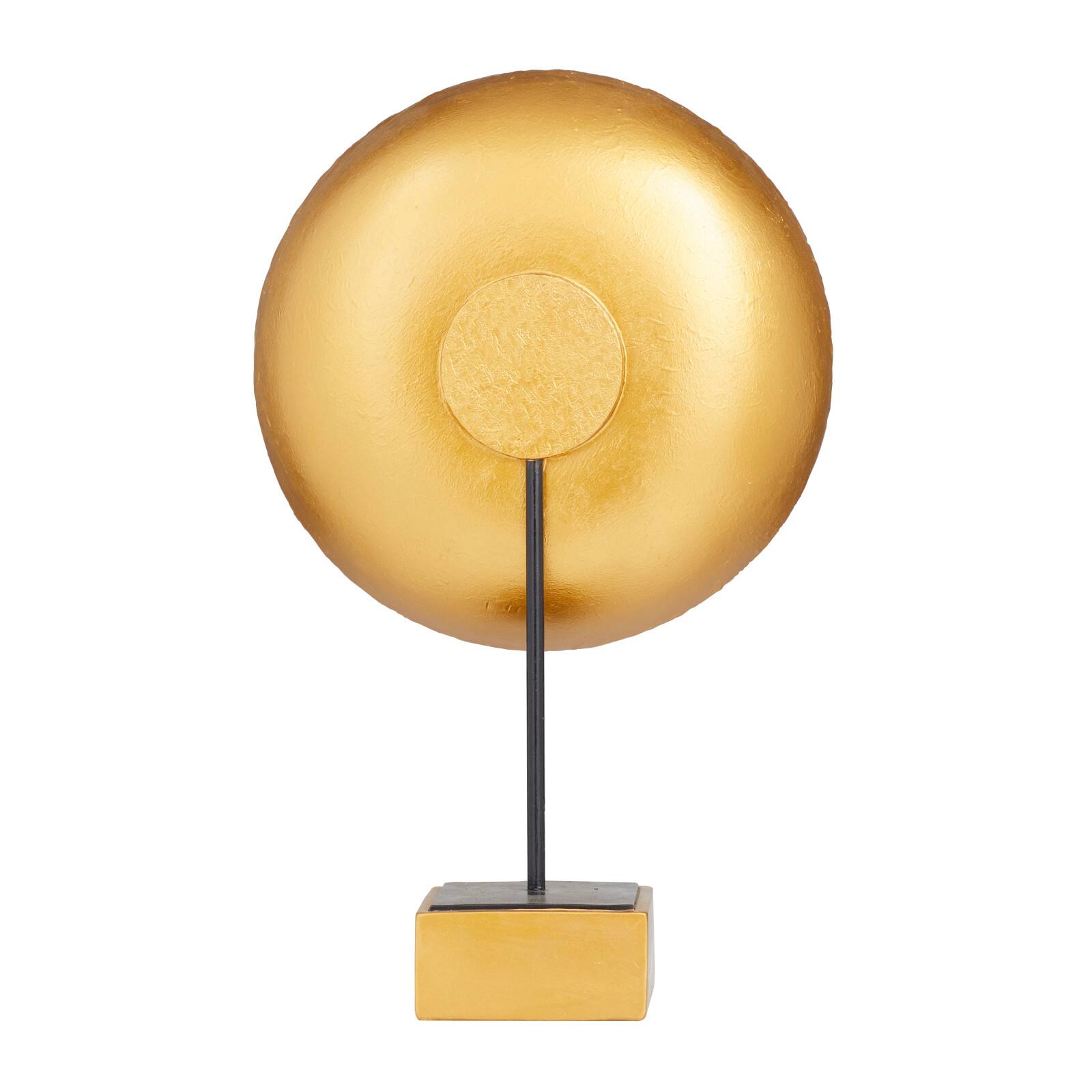 Gold Polystone Glam Sculpture, 20&#x22; x 13&#x22; x 6&#x22;