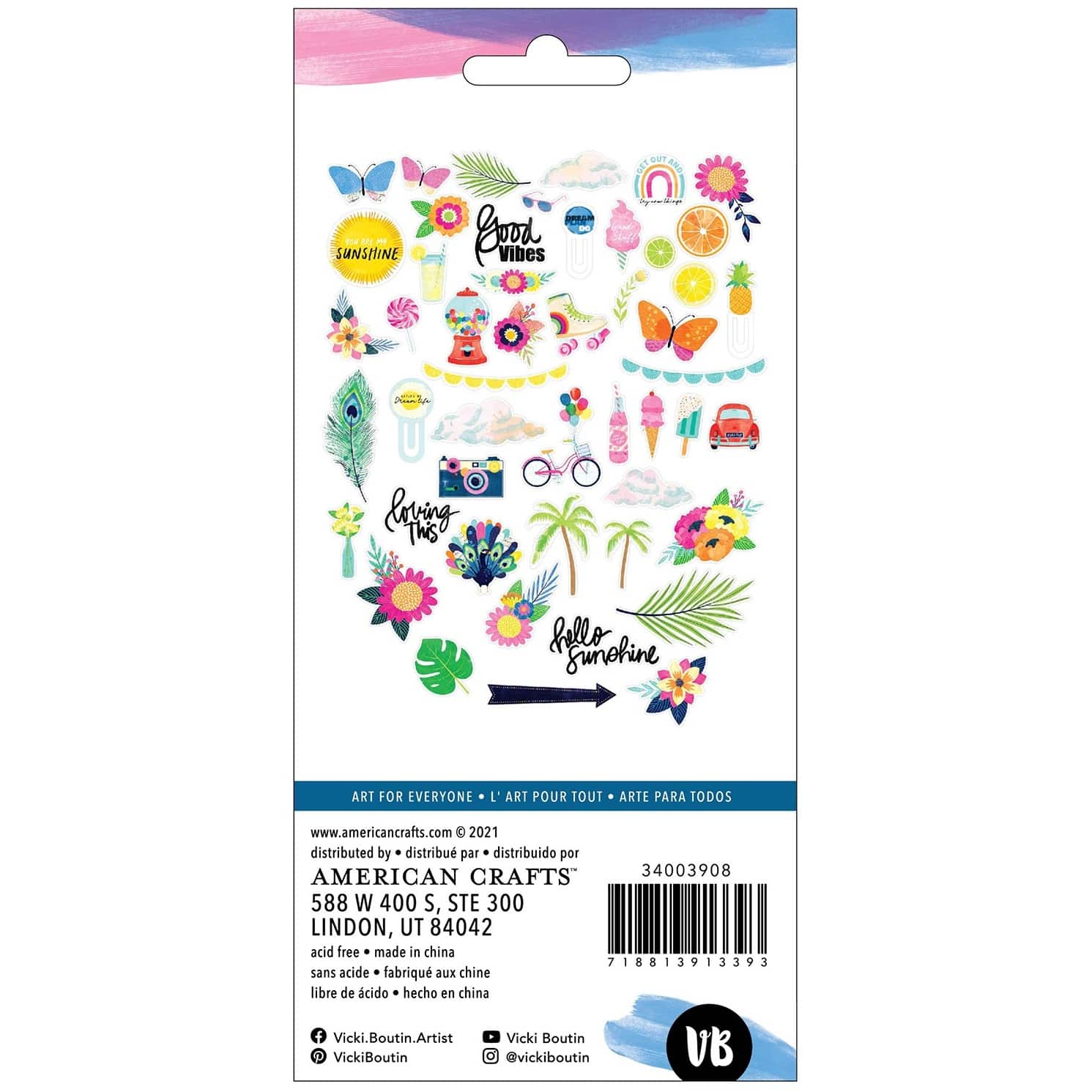 American Crafts&#x2122; Vicki Boutin Sweet Rush Ephemera Cardstock Die-Cuts