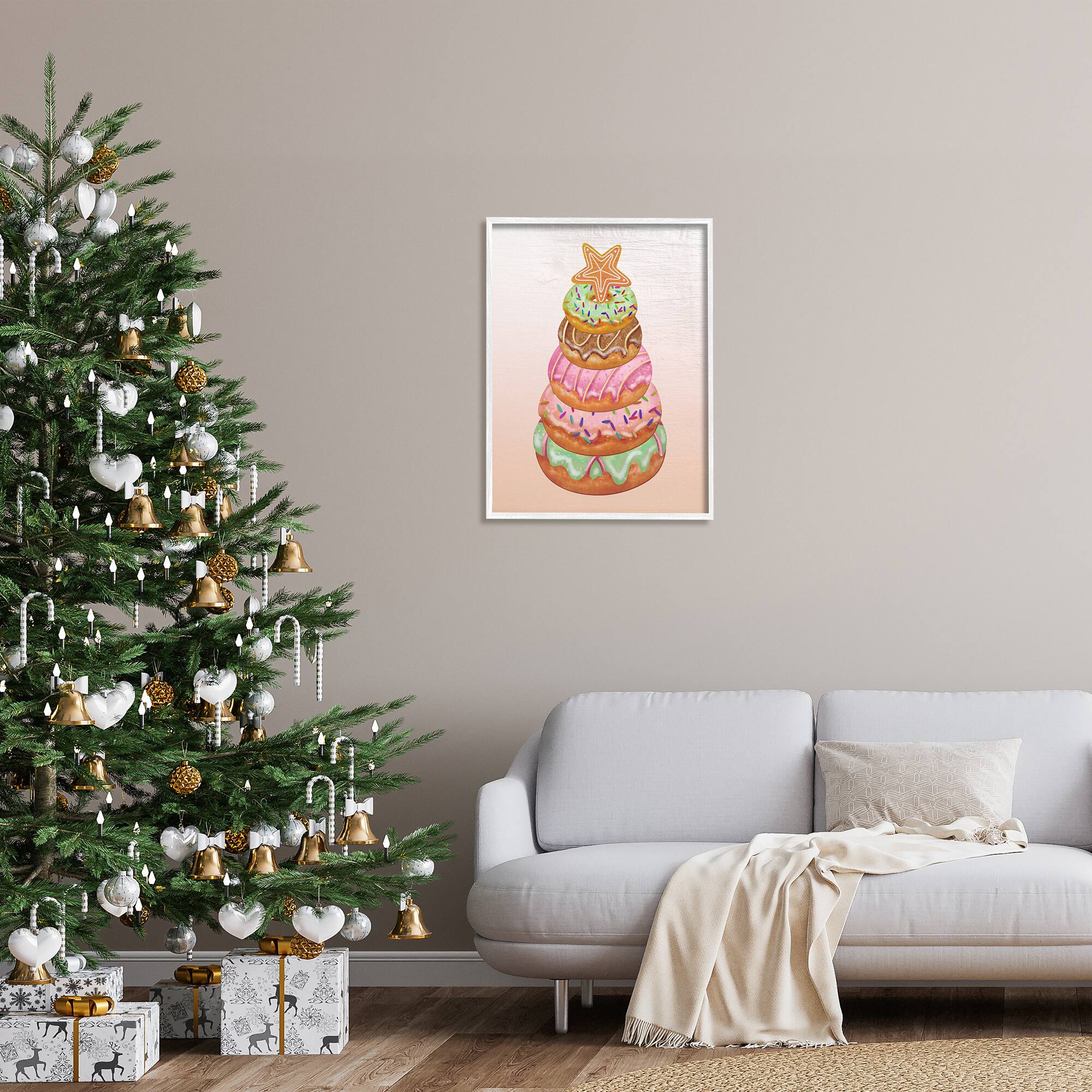 Stupell Industries Seasonal Sweets Stacked Donuts Framed Giclee Art