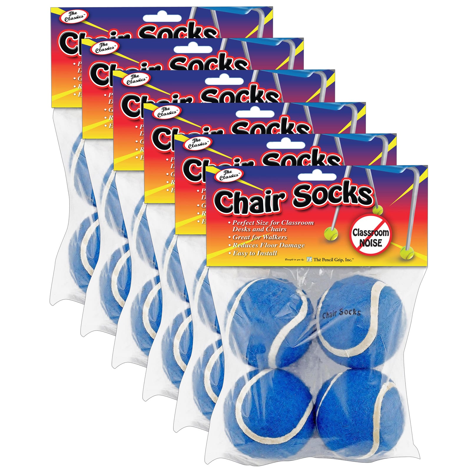 The Classics&#x2122; Blue Chair Socks, 6 Pack