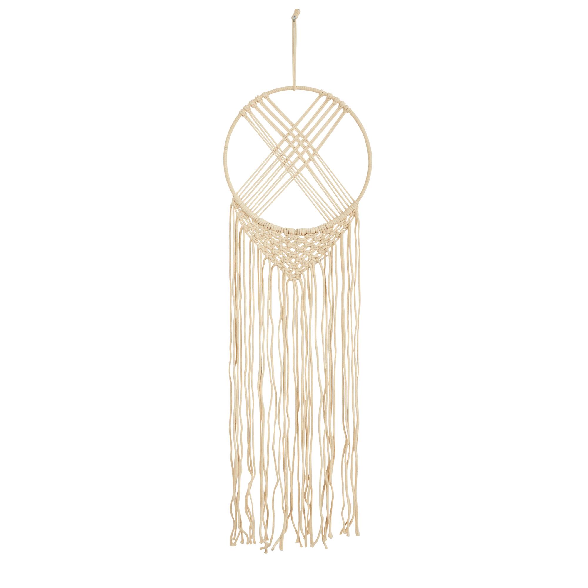 30&#x22; Boho Chic Woven Dreamcatcher Macrame Wall Art D&#xE9;cor