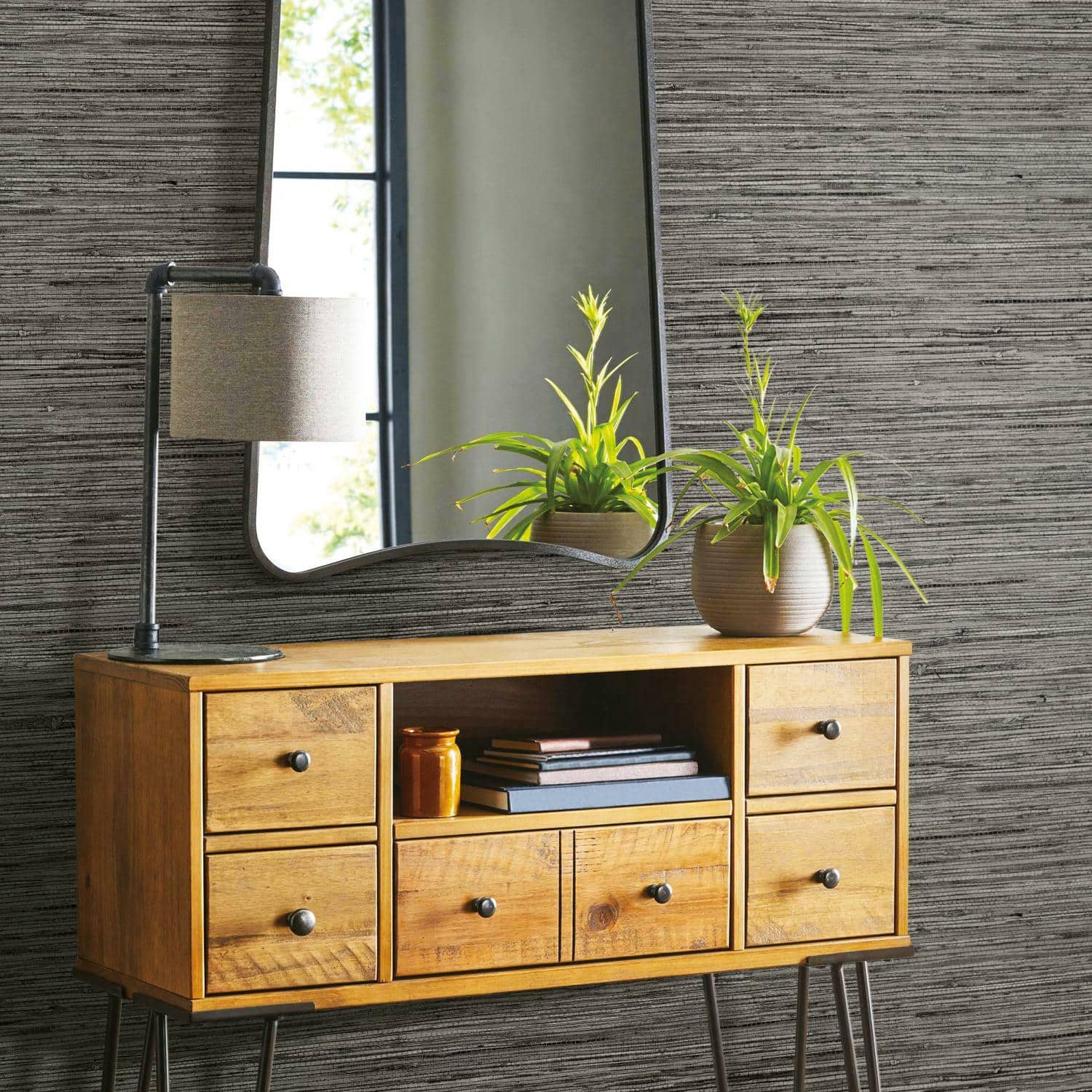 RoomMates Faux Grasscloth Peel &#x26; Stick Wallpaper