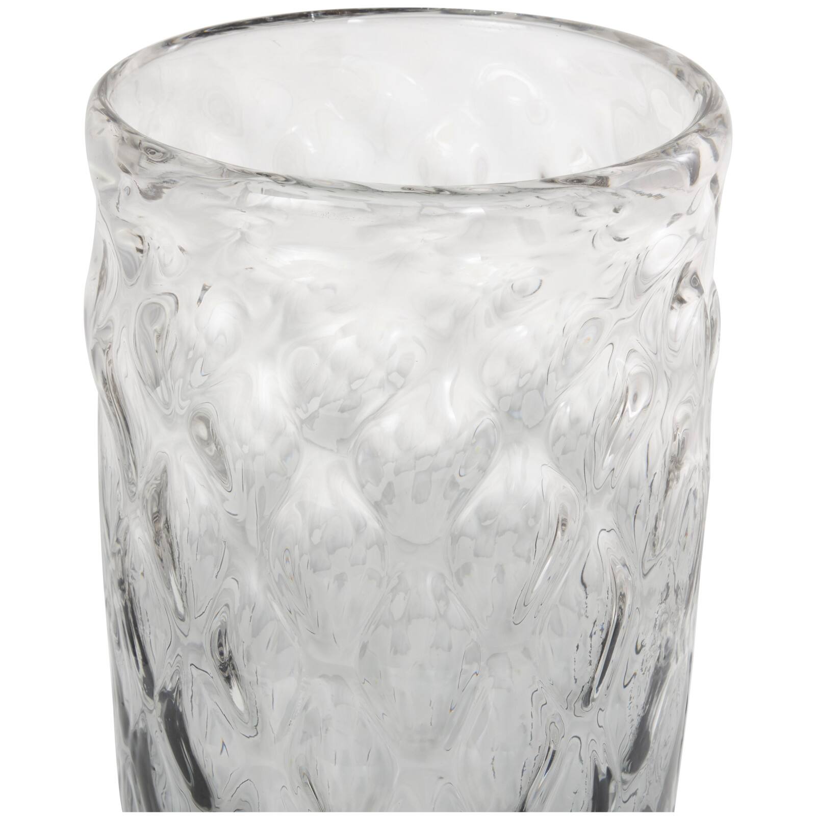 21" Black Ombre Handmade Glass Vase