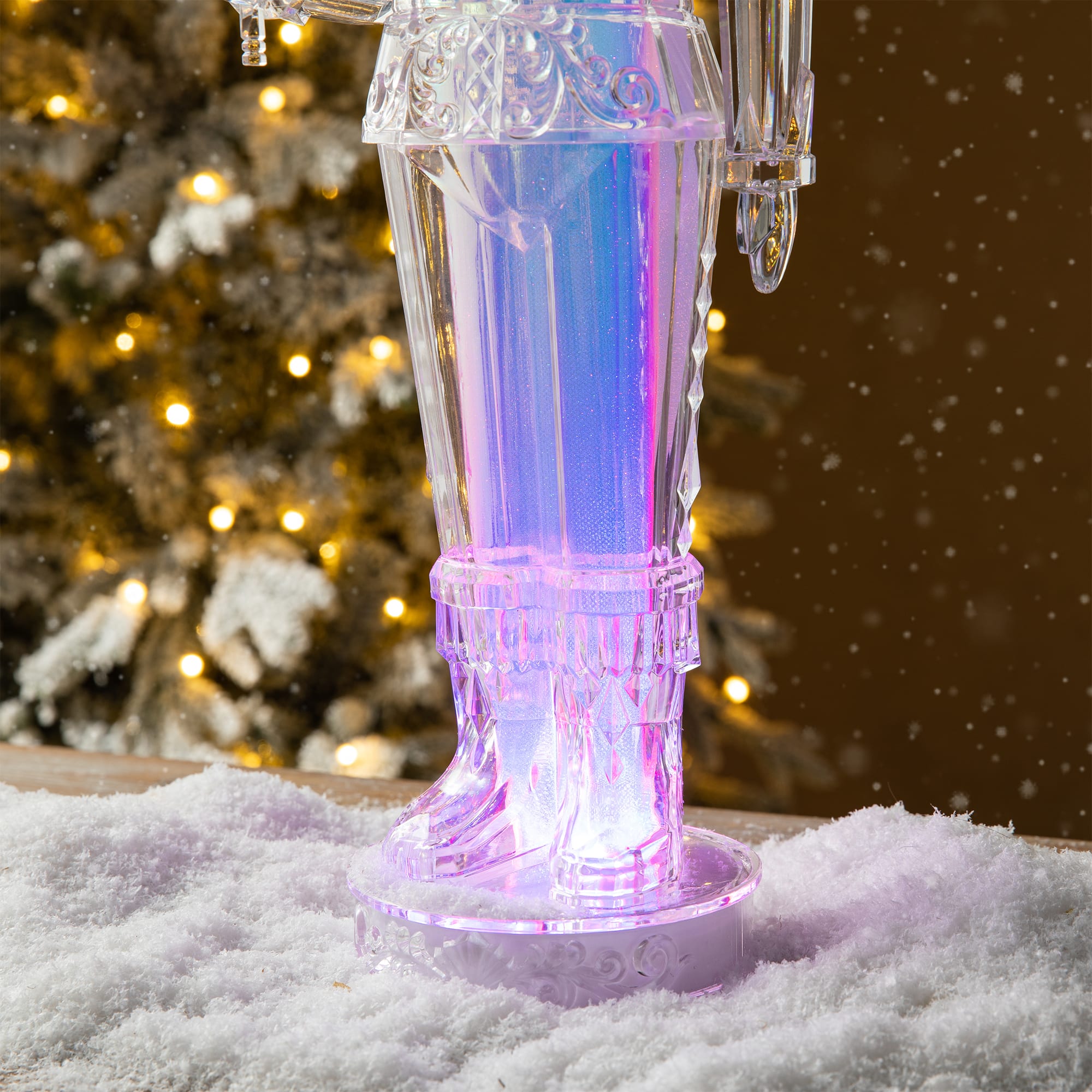 Glitzhome&#xAE; 18&#x22; Acrylic Lighted Tabletop Nutcracker Figurine