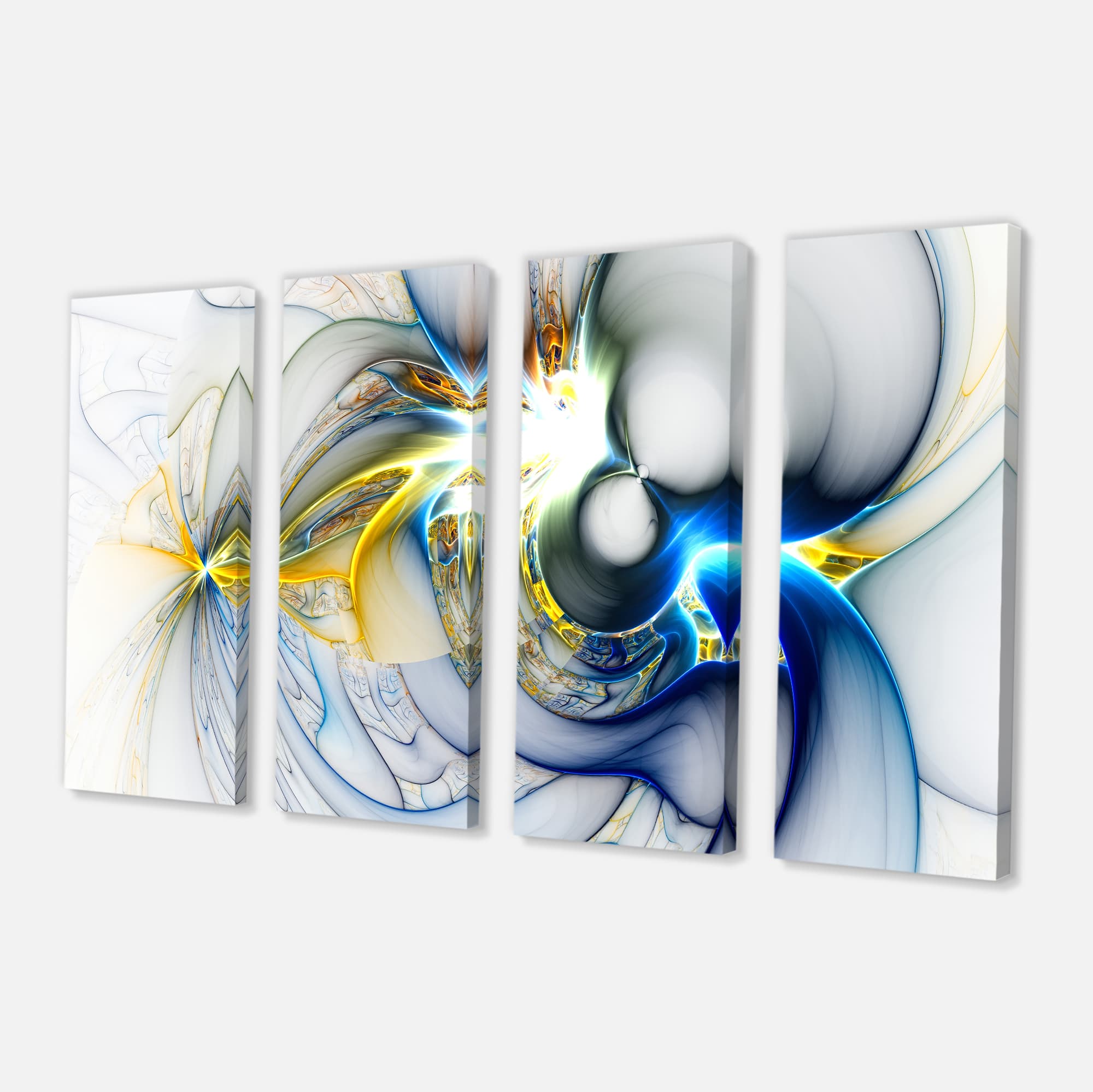 Designart - Shining Multi Colored Plasma - Abstract Wall Art Canvas