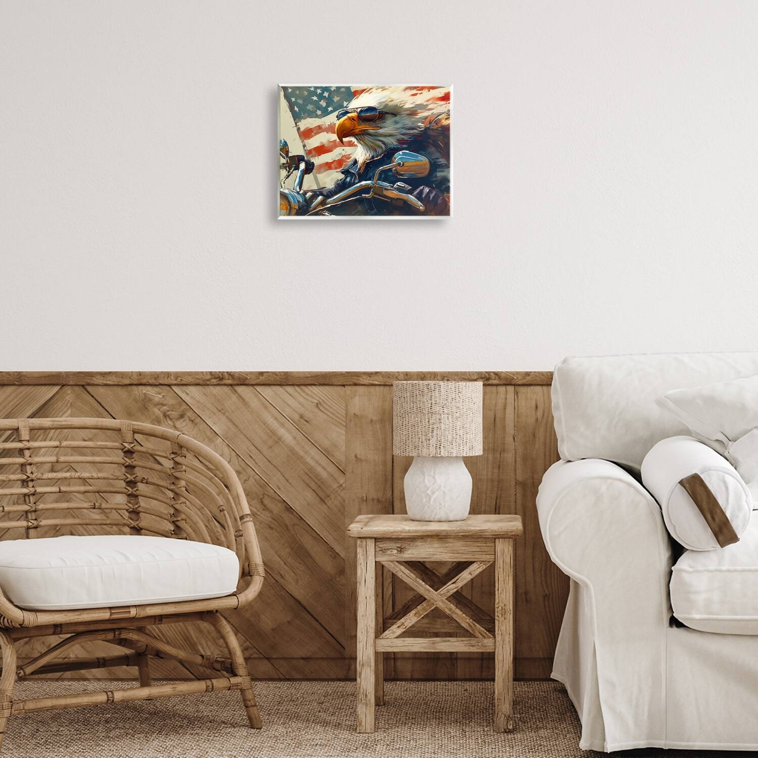 Stupell Industries Patriotic Bald Eagle Wall Plaque Art