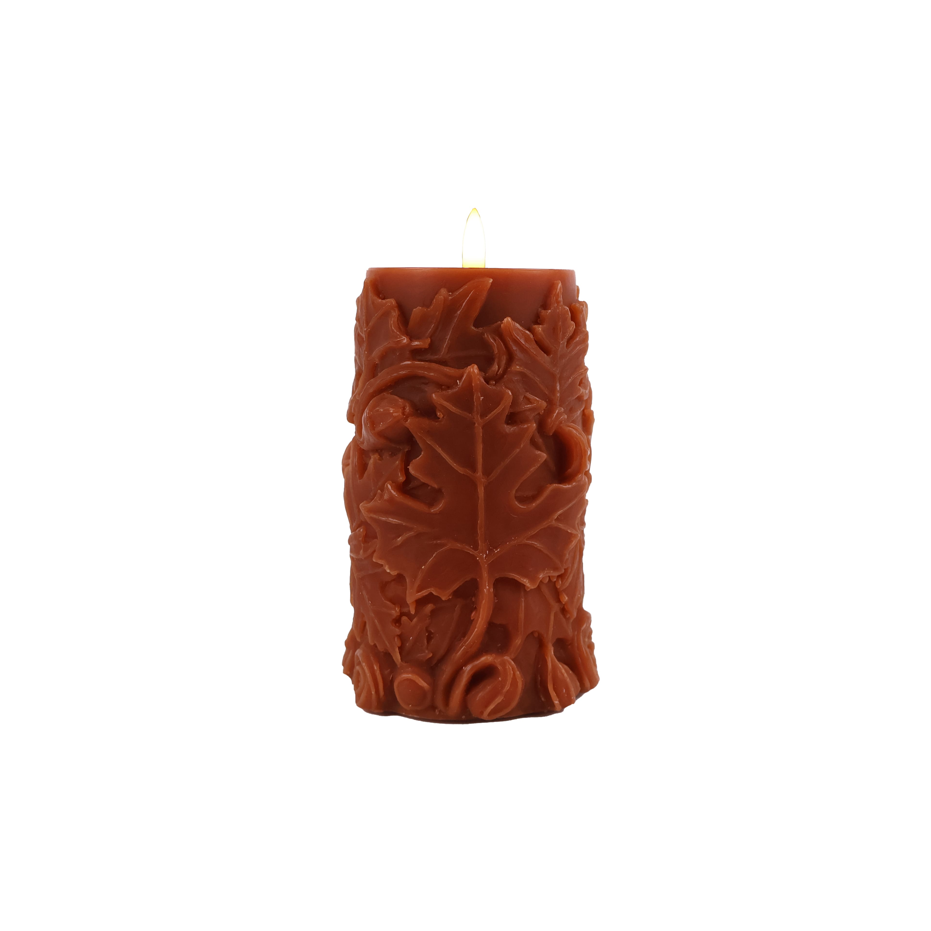 6&#x22; Fall Leaf LED Pillar Candle by Ashland&#xAE;