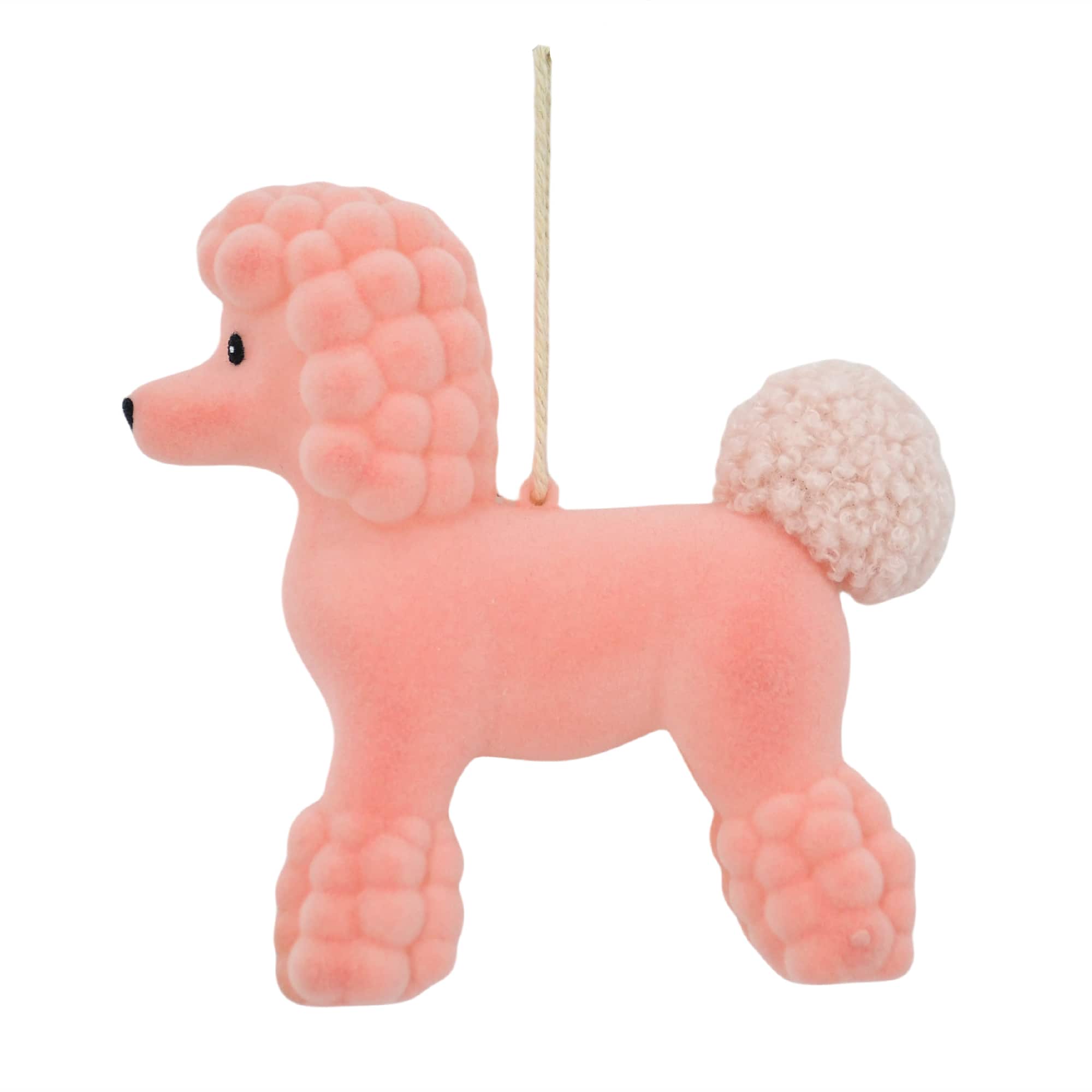 5.25&#x22; Flocked Poodle Plastic Ornament by Ashland&#xAE;