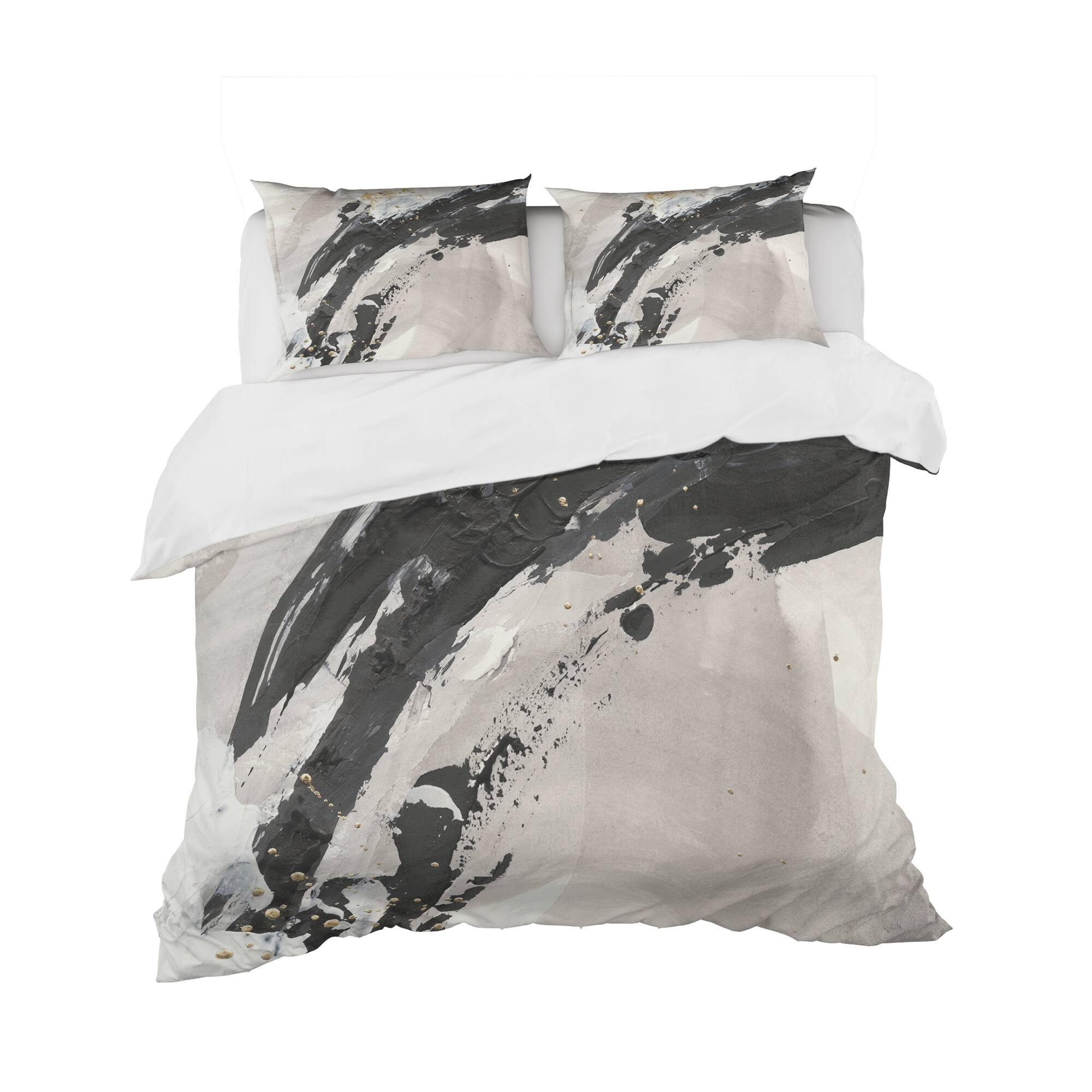 Designart &#x27;Glam Painted Arcs IV&#x27; Glam Bedding Set - Duvet Cover &#x26; Shams