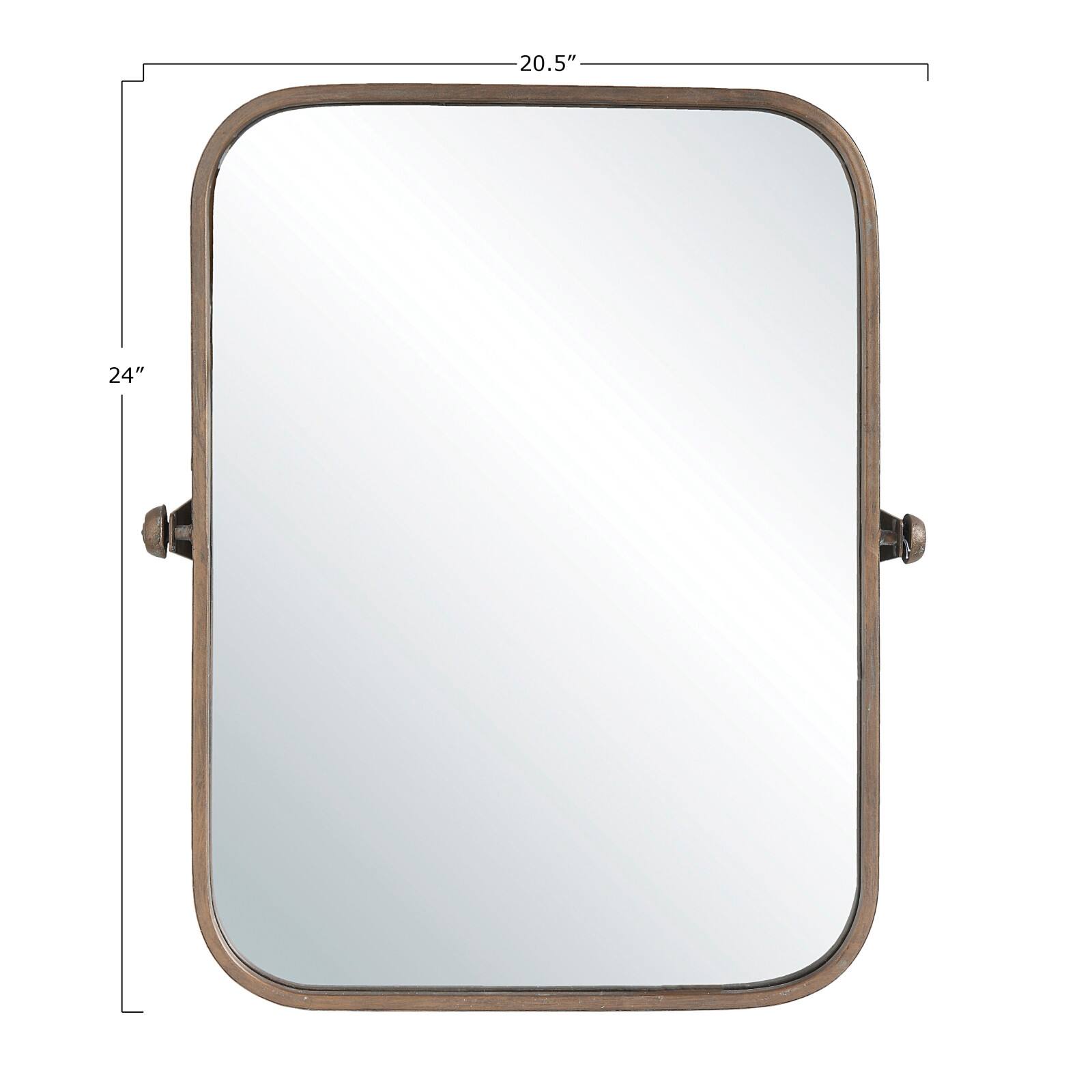 Hello Honey® 24'' Metal Framed Pivoting Wall Mirror