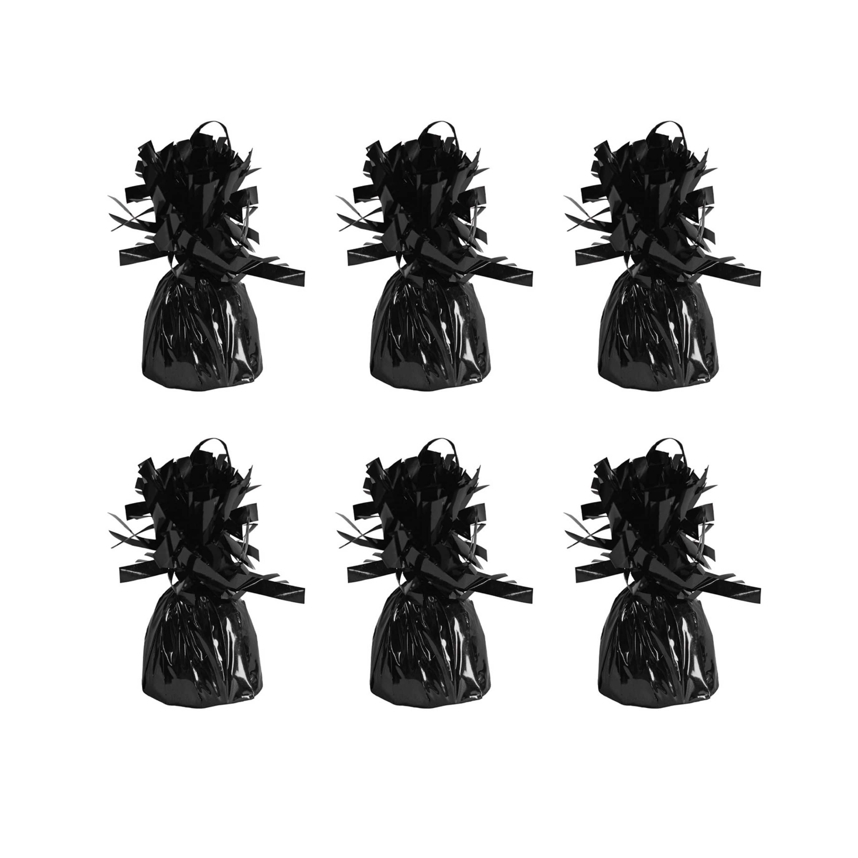 Beistle 6oz. Black Metallic Wrapped Balloon Weights, 6ct.