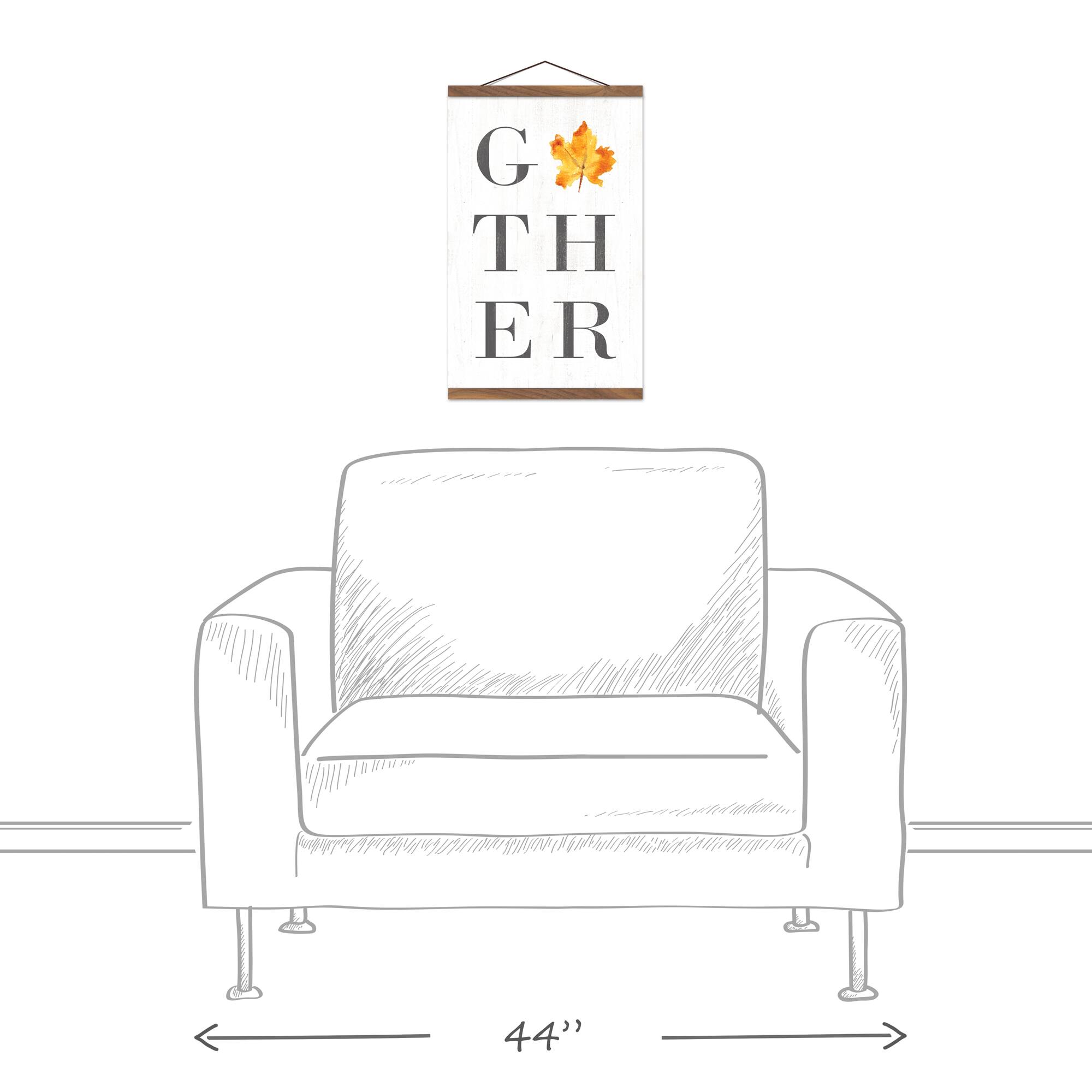 Gather Teak Hanging Canvas