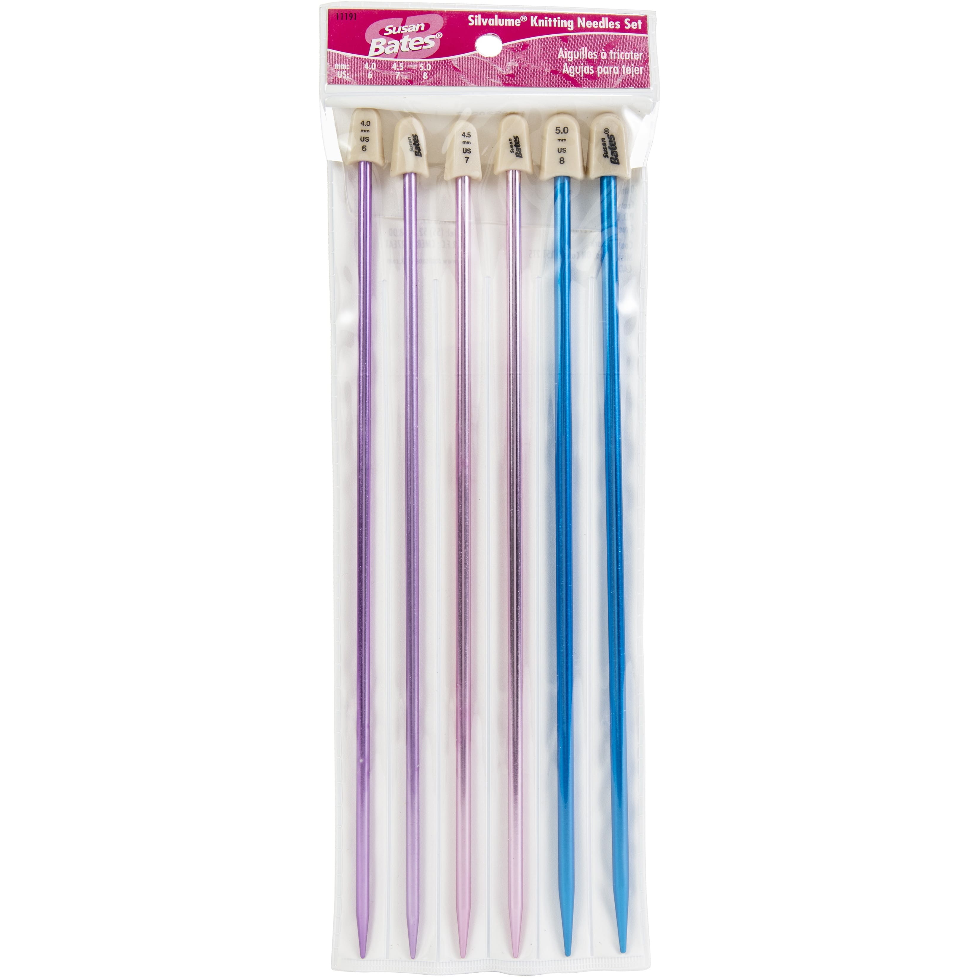 Susan Bates® Silvalume® Assorted 10" Single Point Knitting Needles Gift Set