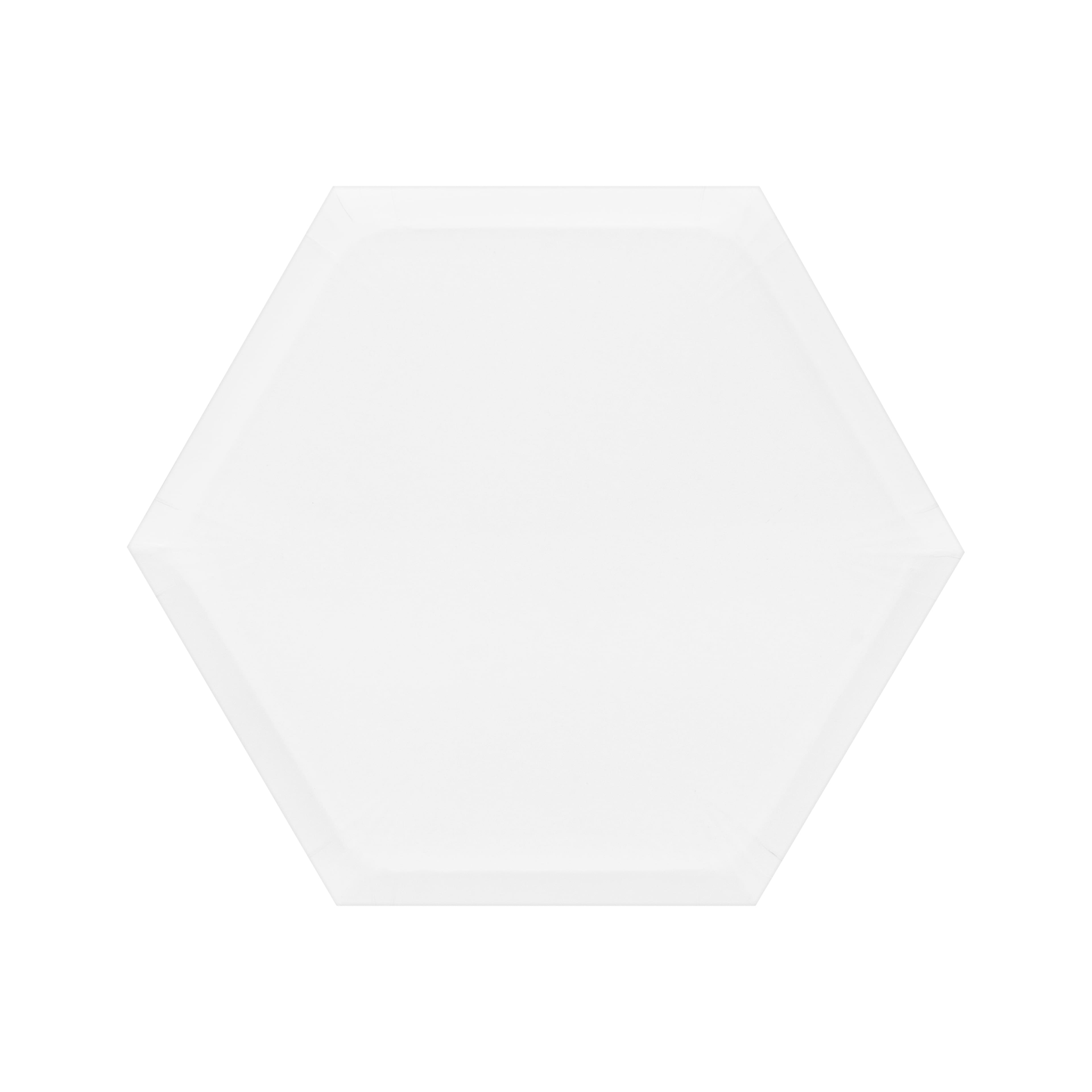 12 Packs: 10 ct. (120 total) 7.5&#x22; Grid Hexagon Paper Plates by Celebrate It&#x2122;