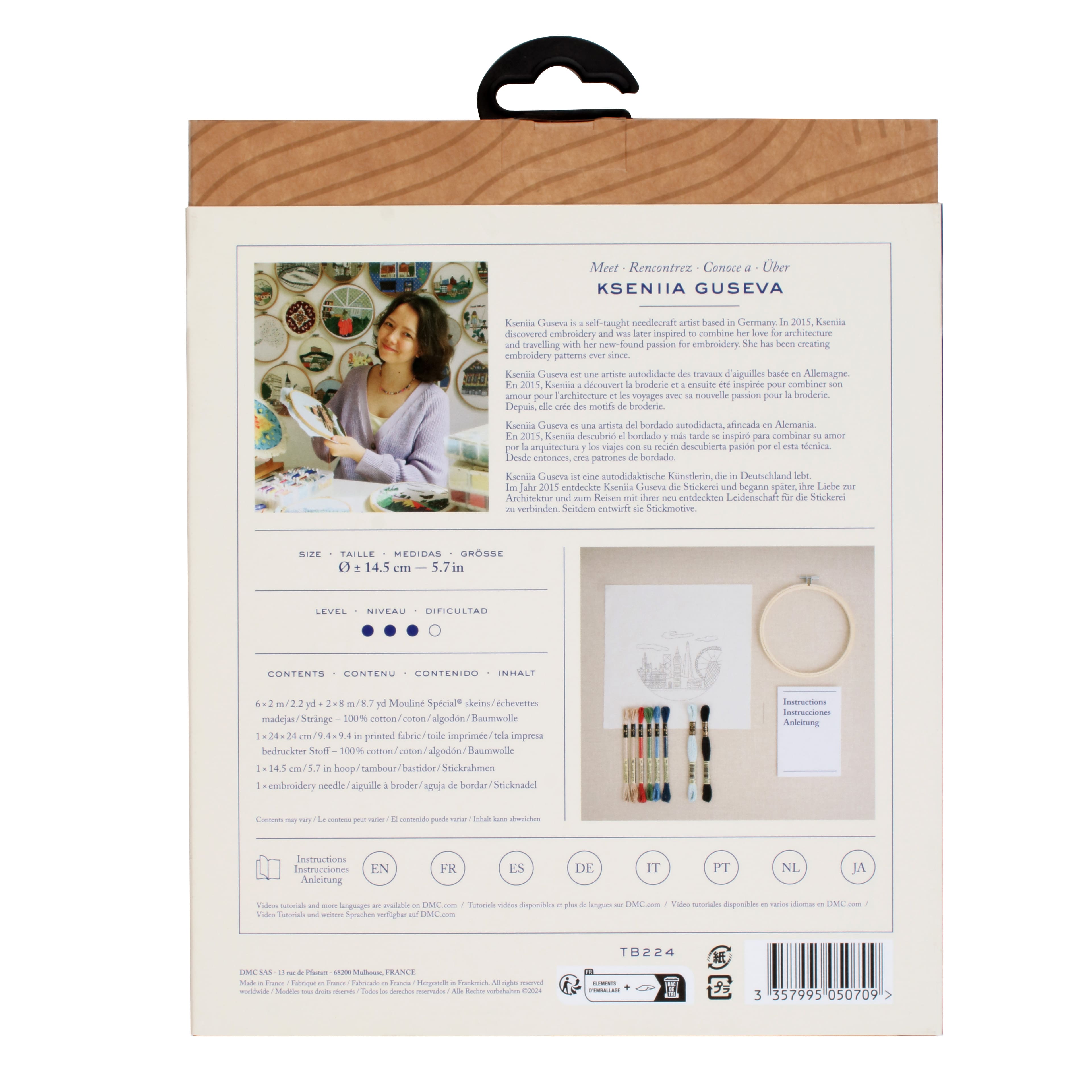 DMC® London Intermediate Embroidery Kit with Hoop