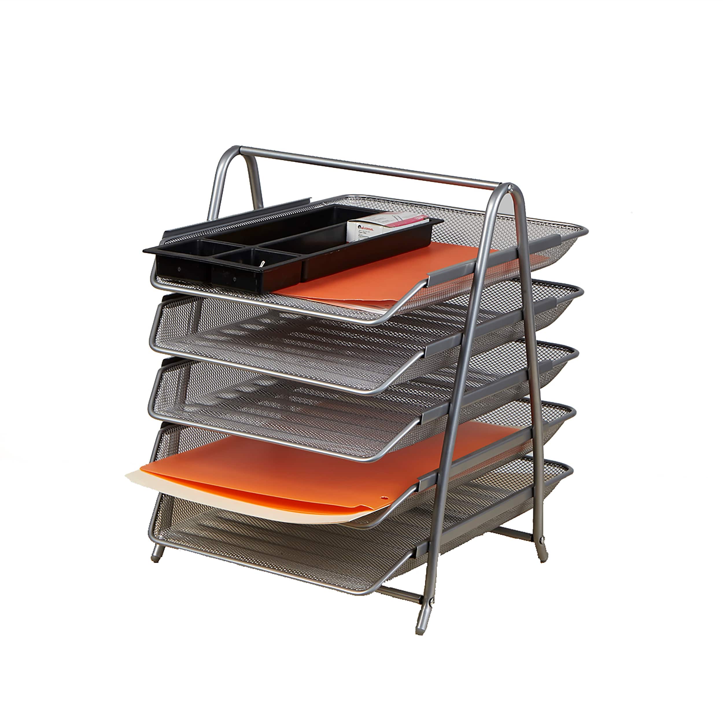 Mind Reader Desk Organizer with 5 Sliding Trays