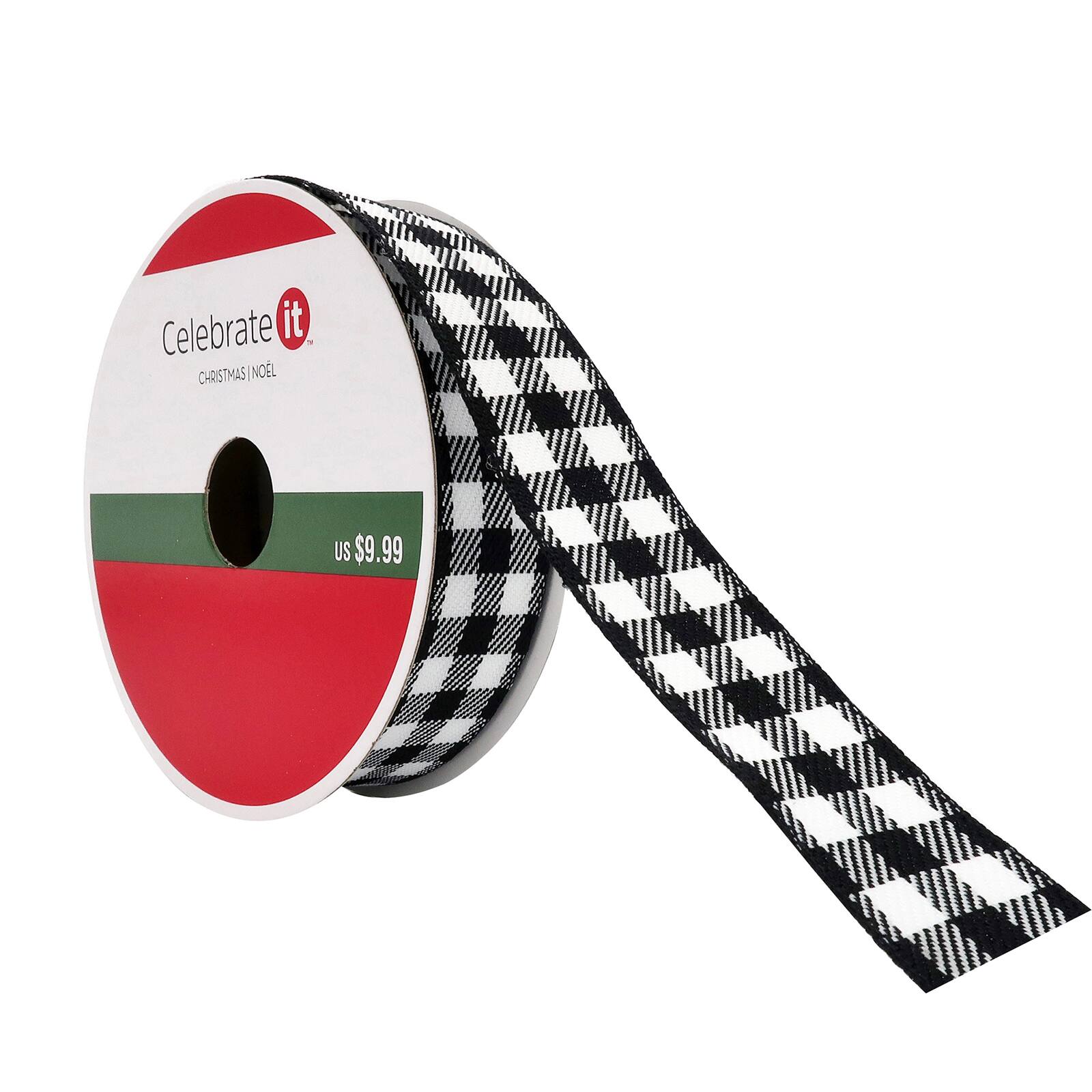 7/8" Wired Checkered Ribbon by Celebrate It™ Christmas Michaels