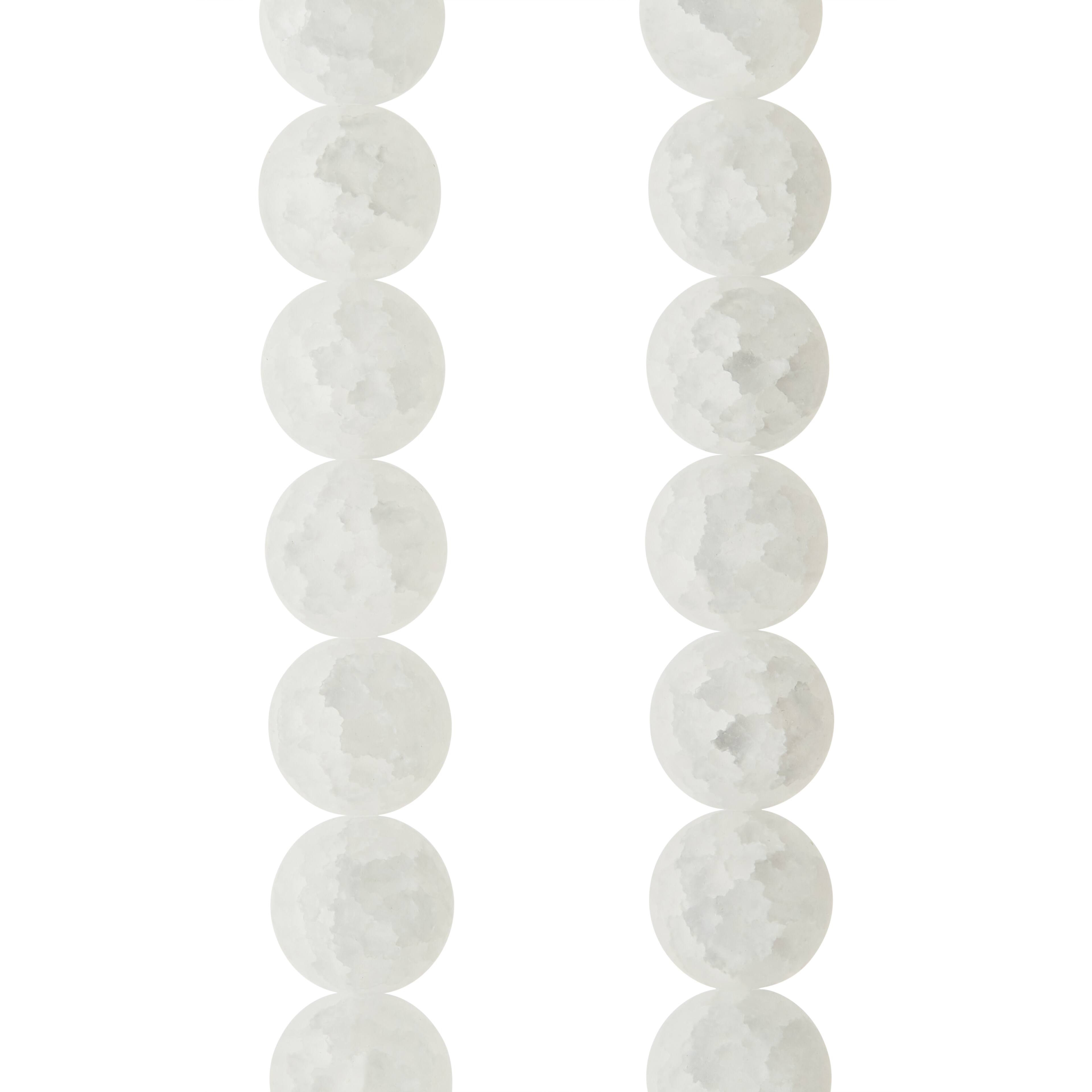 White Quartz Round Beads, 10mm by Bead Landing&#x2122;
