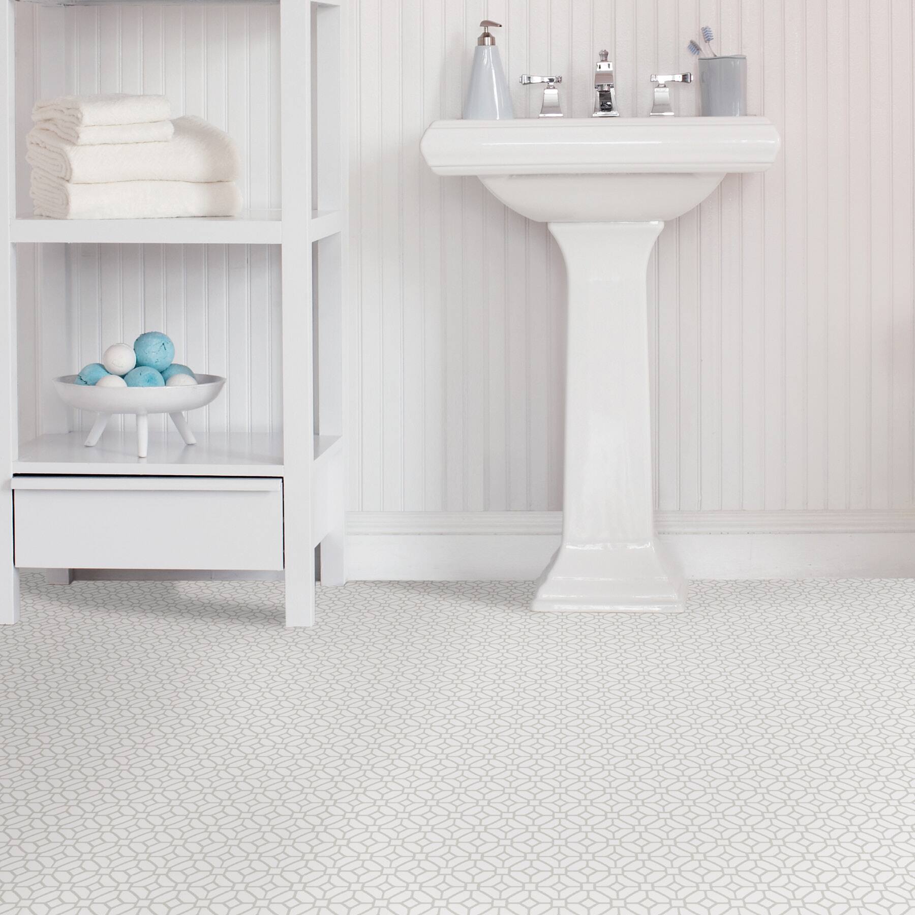 FloorPops Lattice Peel & Stick Floor Tiles