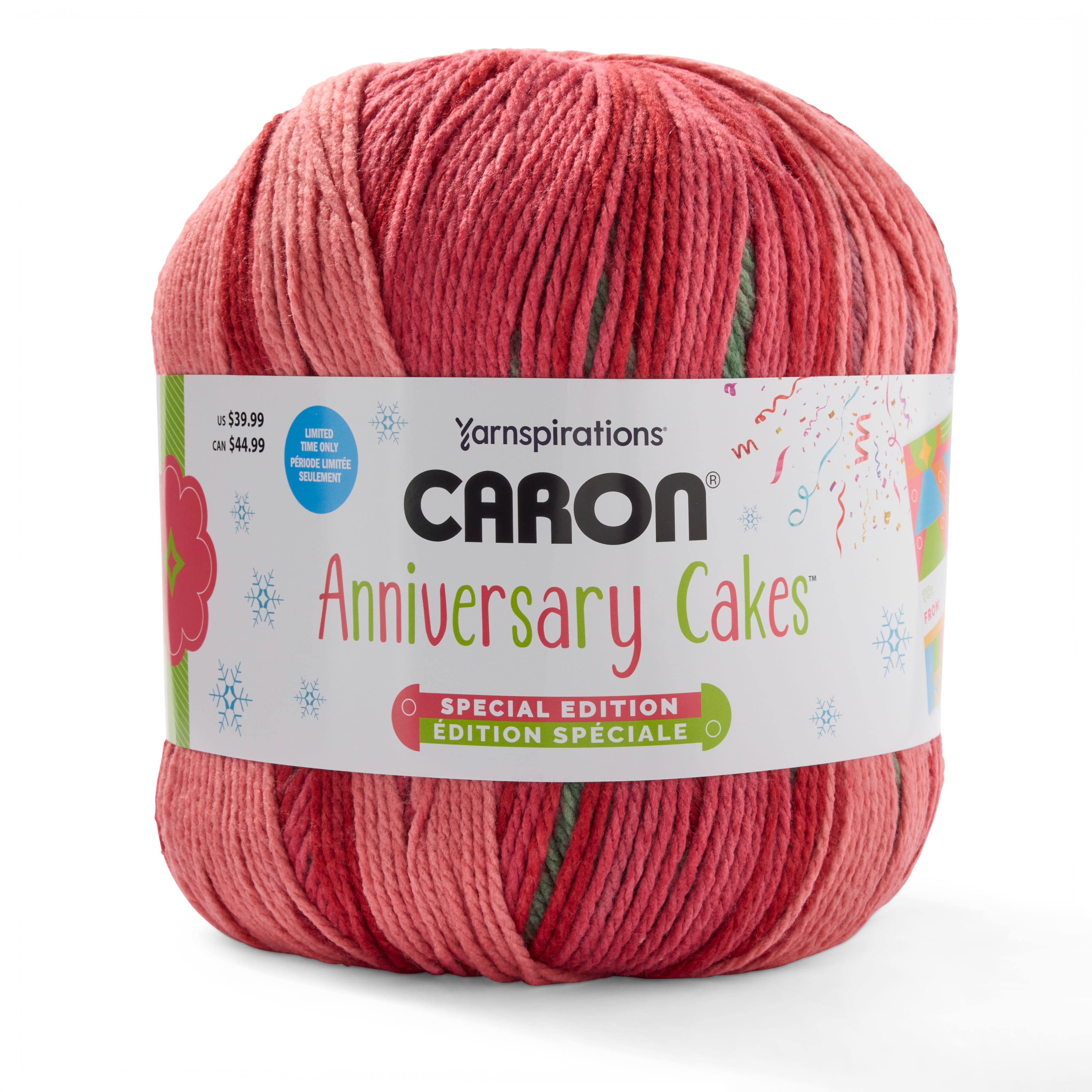 C.O.H Valenna 50S 3点 Craft One Happiness Caron® Special Edition Anniversary Cakes Yarn, Color: Holly Jolly