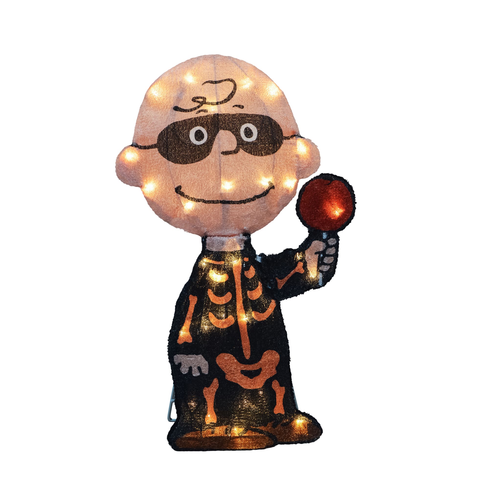 18&#x22; LED Peanuts Charlie Brown Bones Yard Art