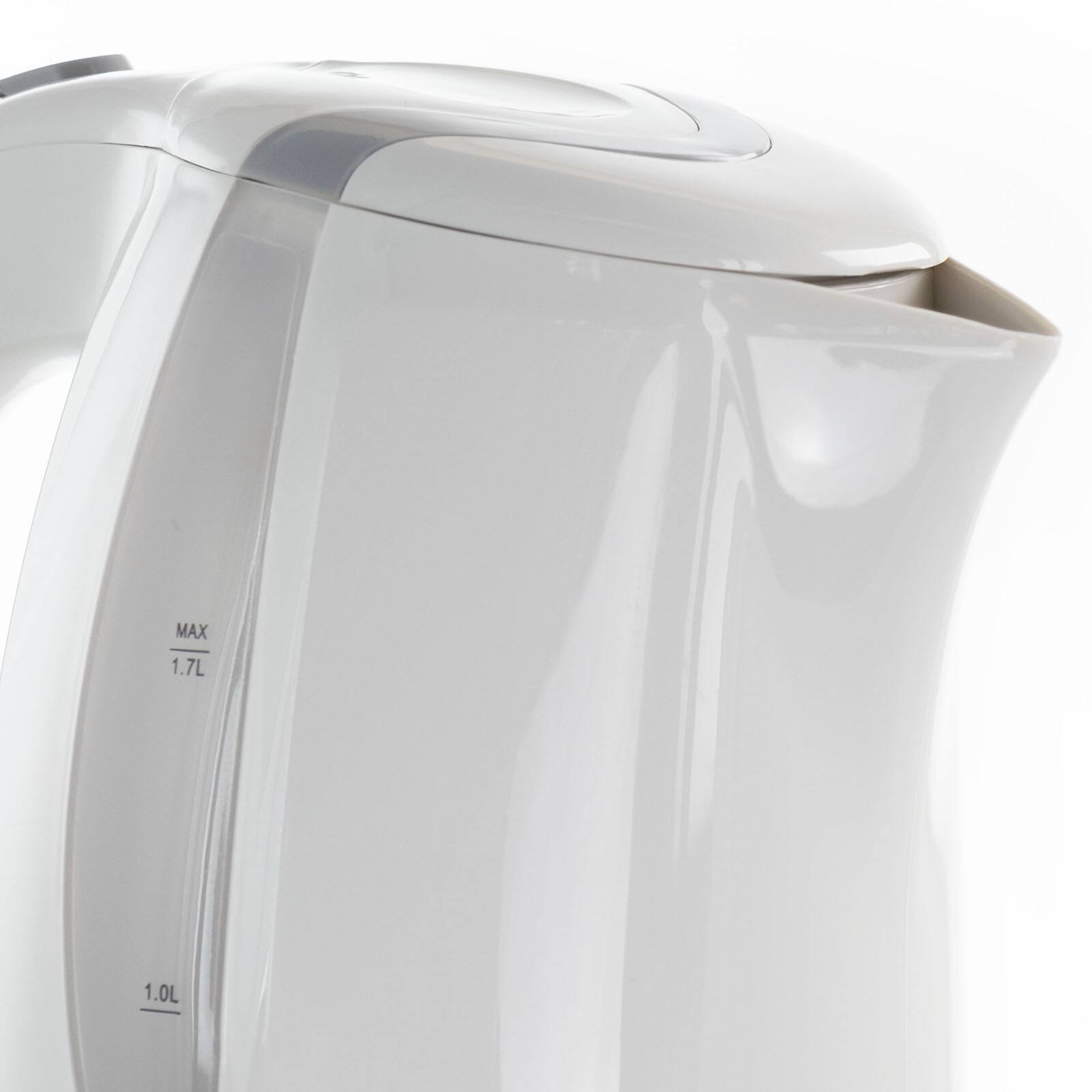 MegaChef 1.7L White Plastic Electric Tea Kettle