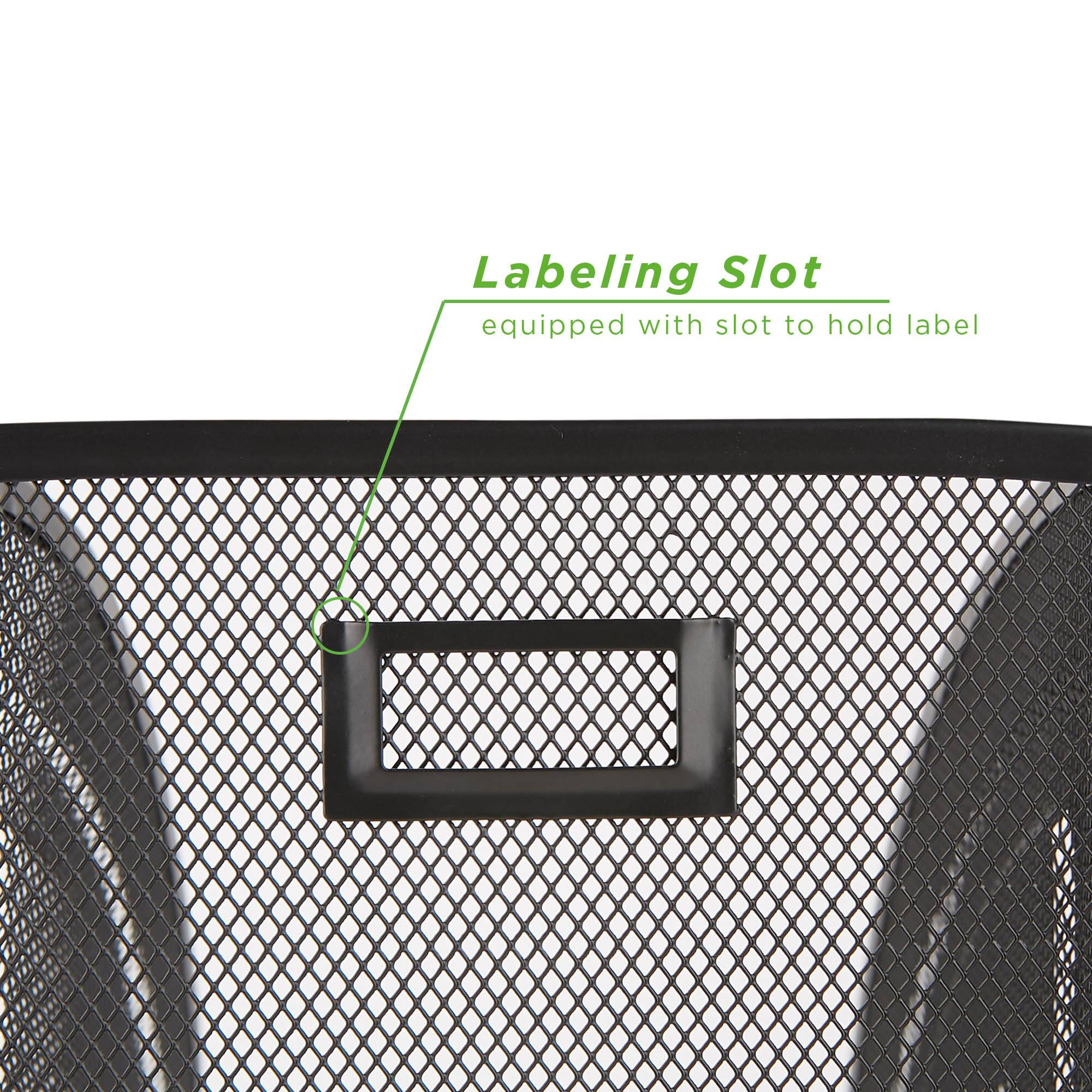 Mind Reader 2 Pack Black Jumbo Metal Mesh File Organizer