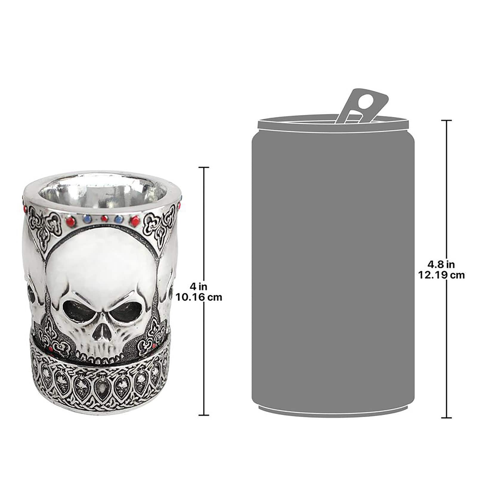 Design Toscano Gothic Skull Vessel &#x26; Pen Set