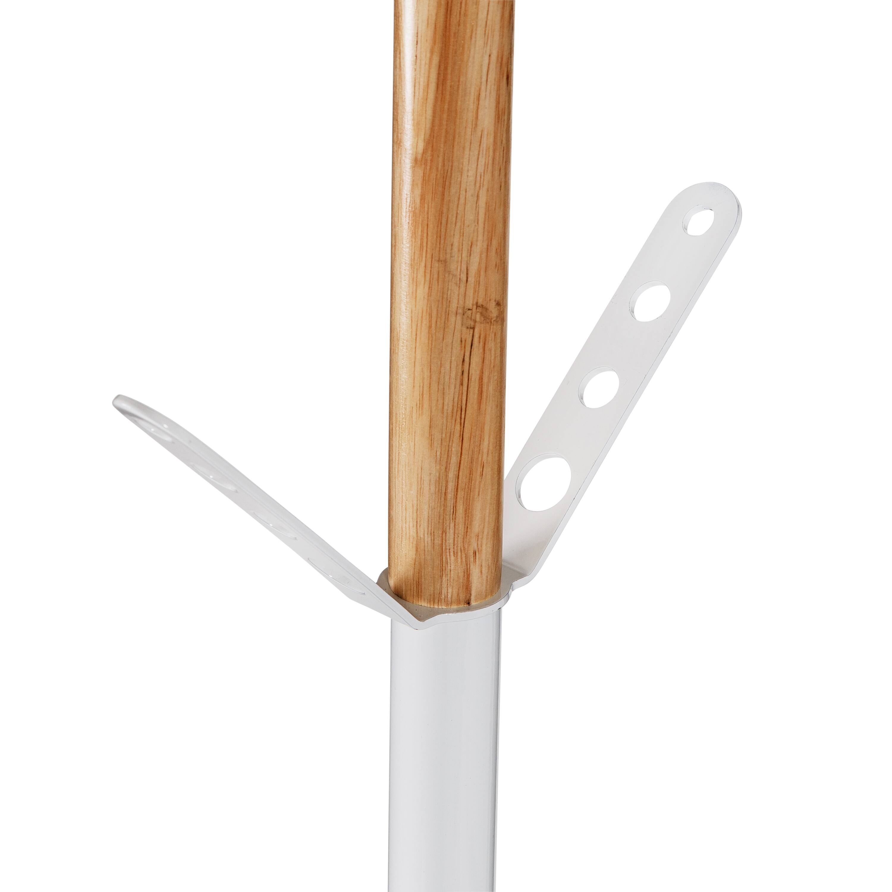 Honey Can Do 70" White Modern Standing Coat Rack