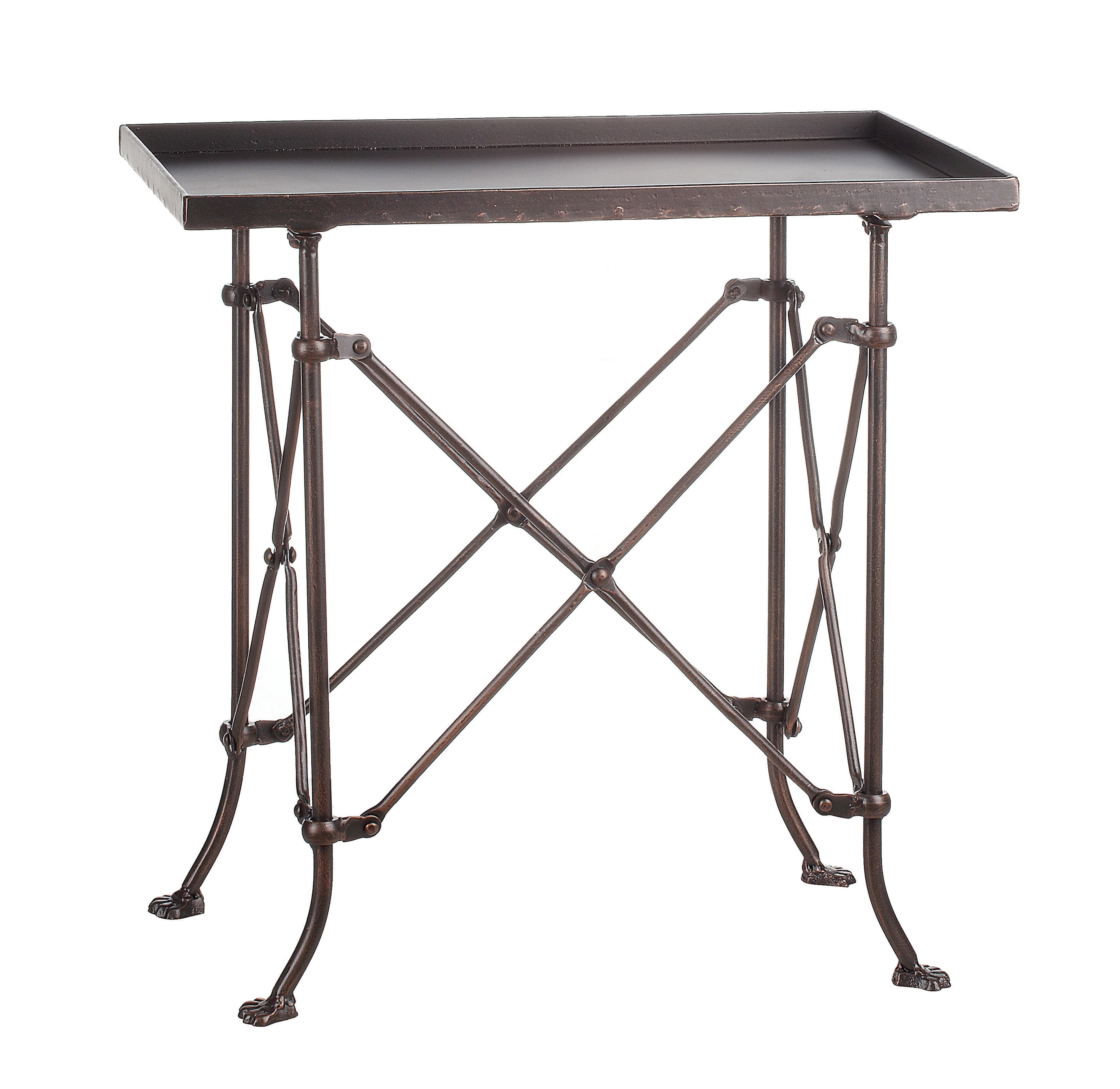 20&#x22; Metal Rectangle Accent Table