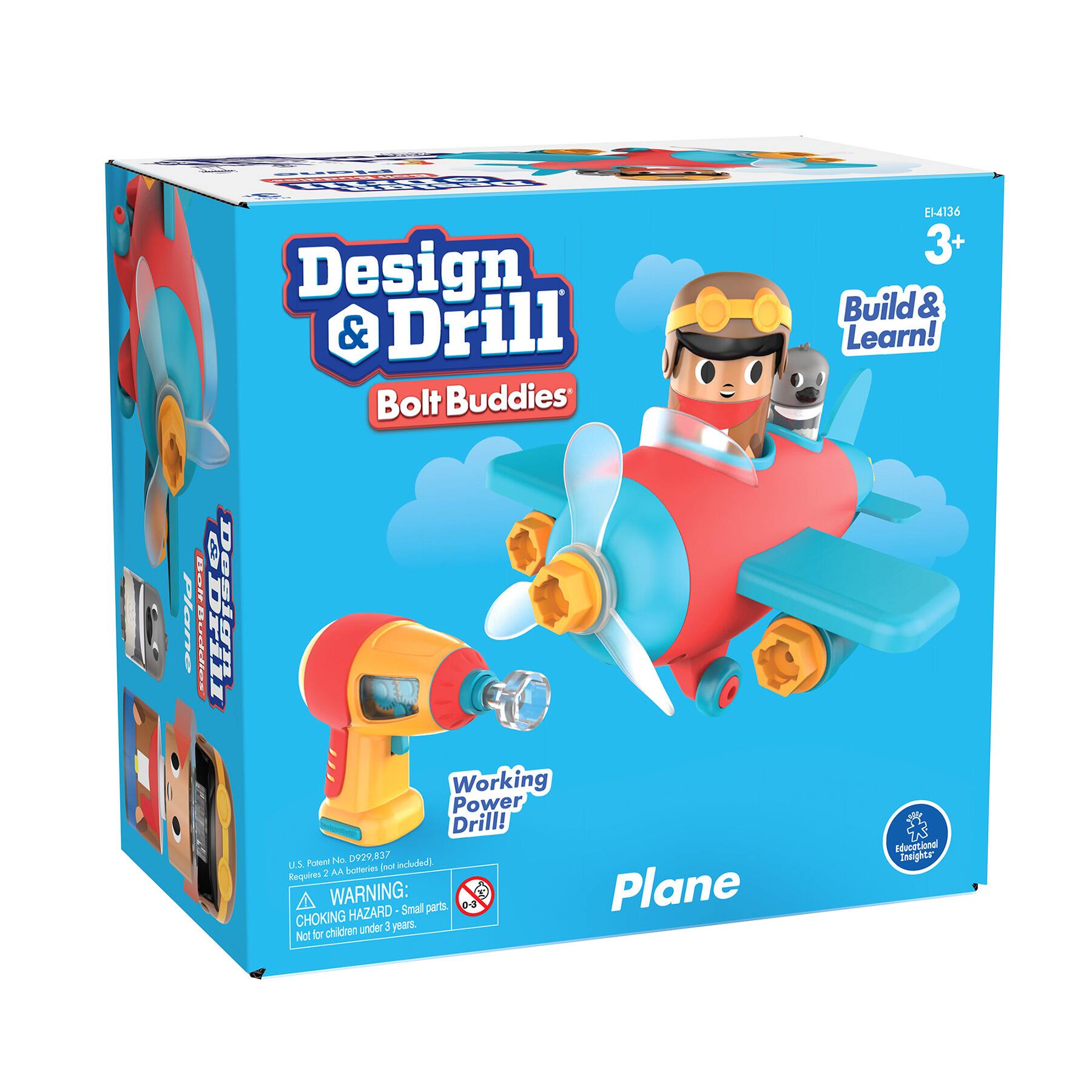 Educational Insights Design & Drill® Bolt Buddies® Plane