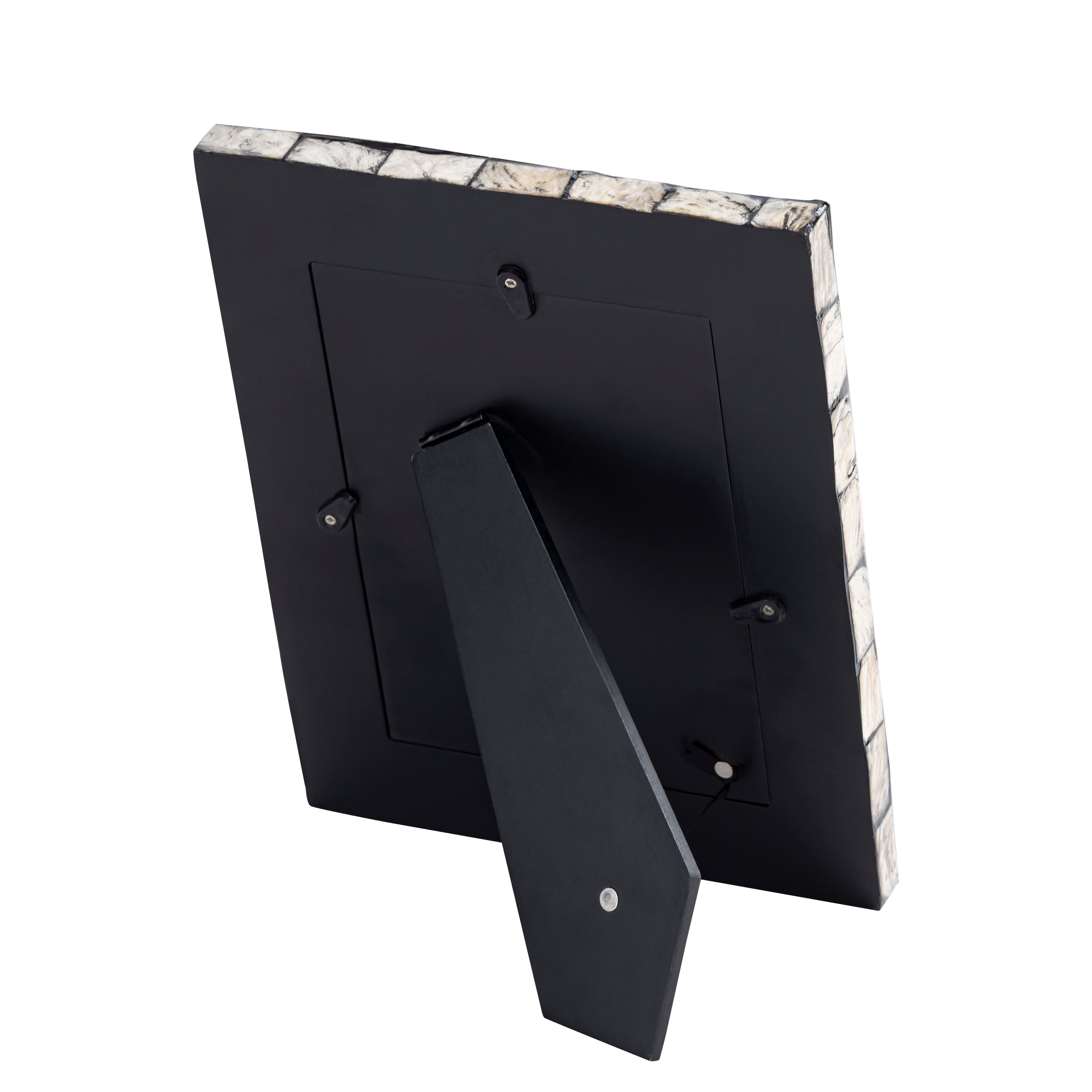 5" x 7" Black with Mother of Pearl Leaf Tabletop Frame, Atelier by Studio Décor®